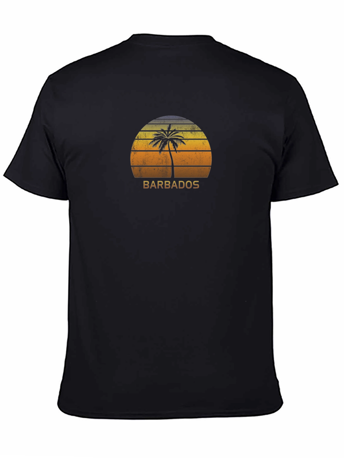 Barbados Sunset Palm Tree Graphic T-Shirt