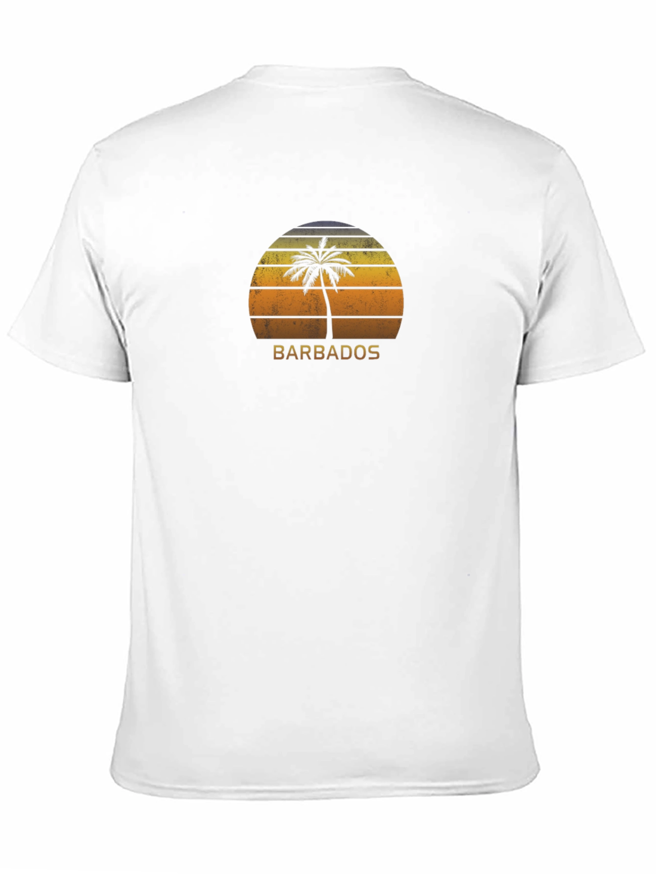 Barbados Sunset Palm Tree Graphic T-Shirt