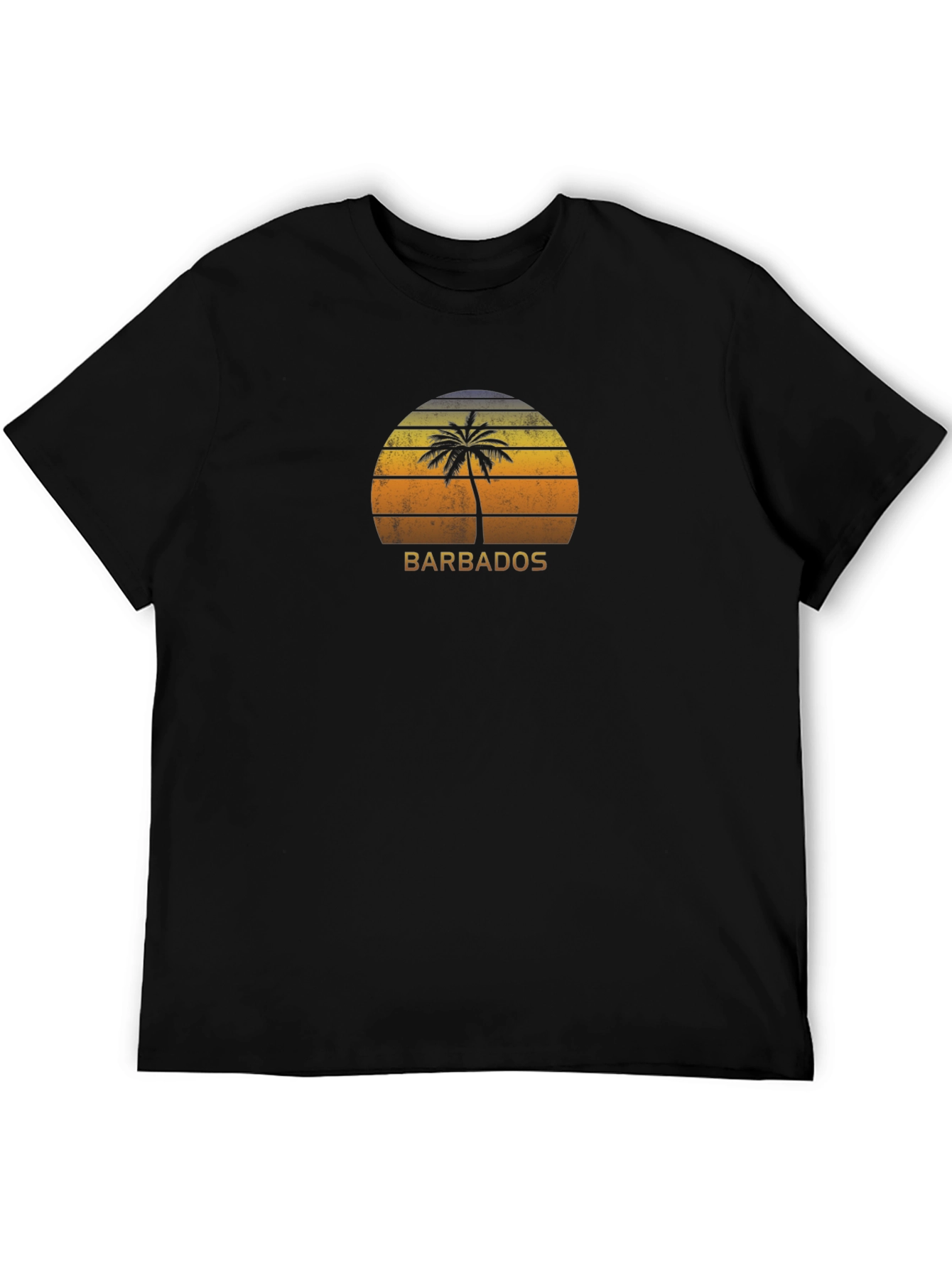 Barbados Sunset Palm Tree Graphic T-Shirt