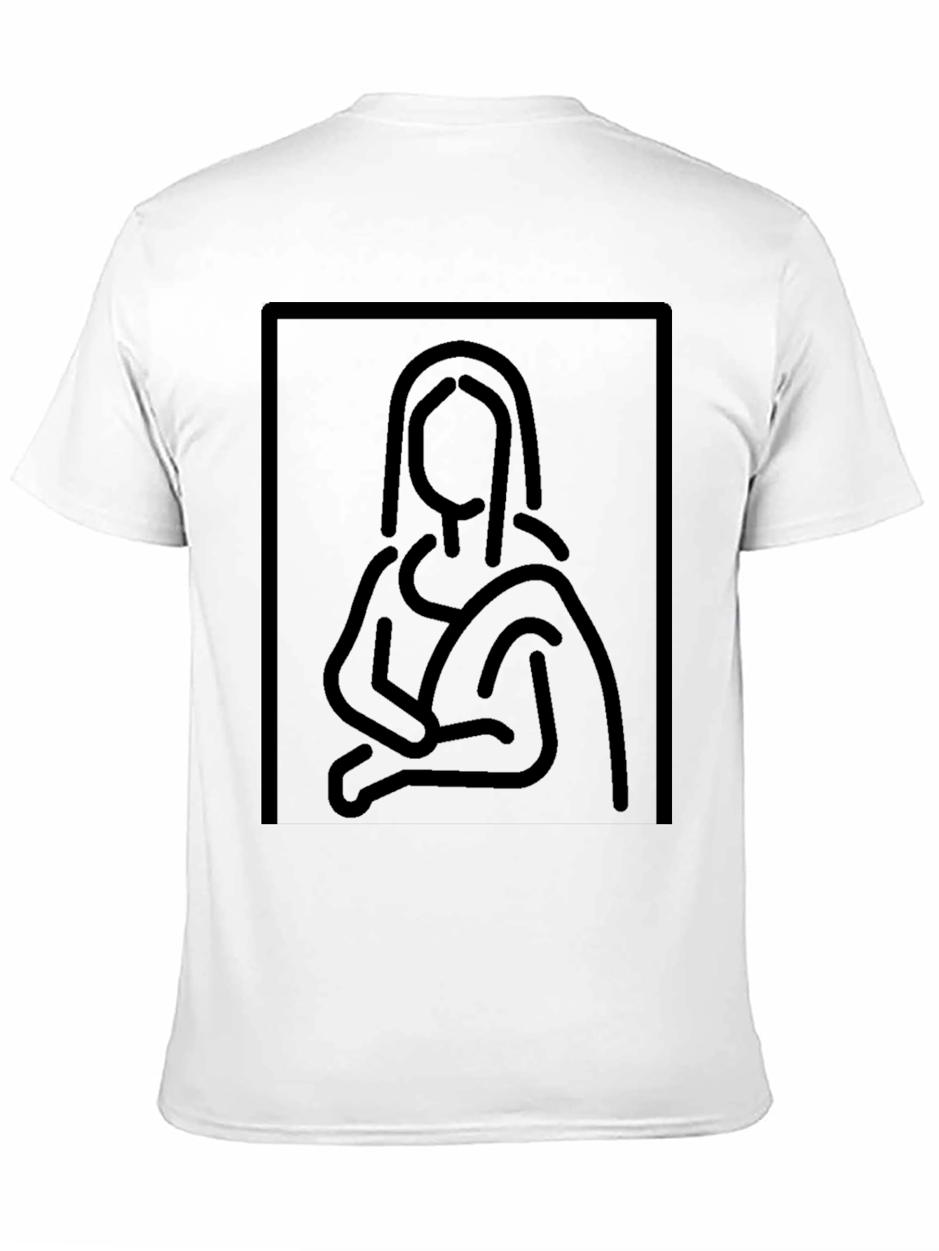 Minimalist Mona Lisa Black Graphic Tee