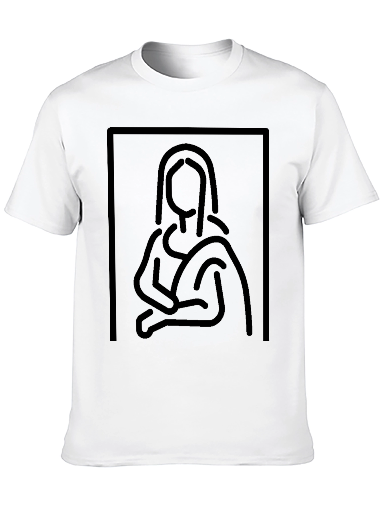 Minimalist Mona Lisa Black Graphic Tee