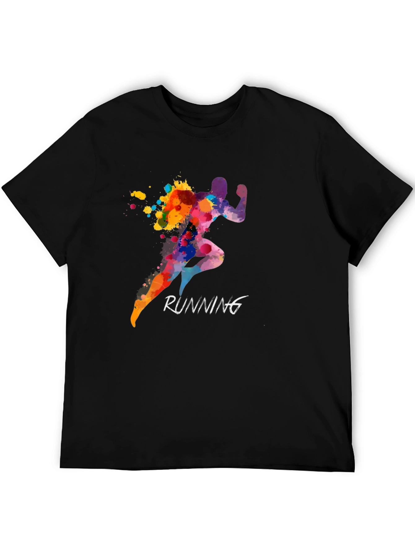 Running Silhouette Mens Black T-Shirt