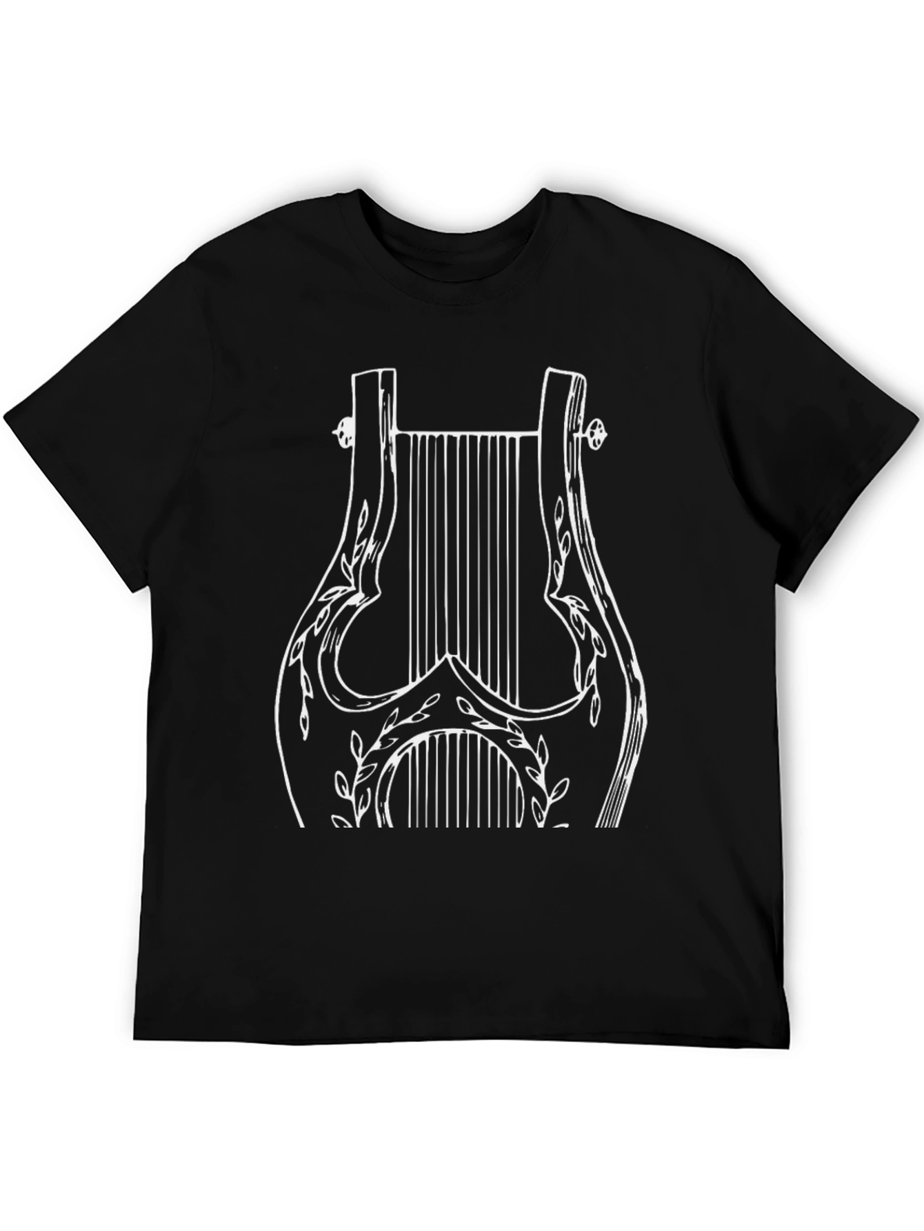 Black Lyre Graphic Tee - Music Lovers T-Shirt