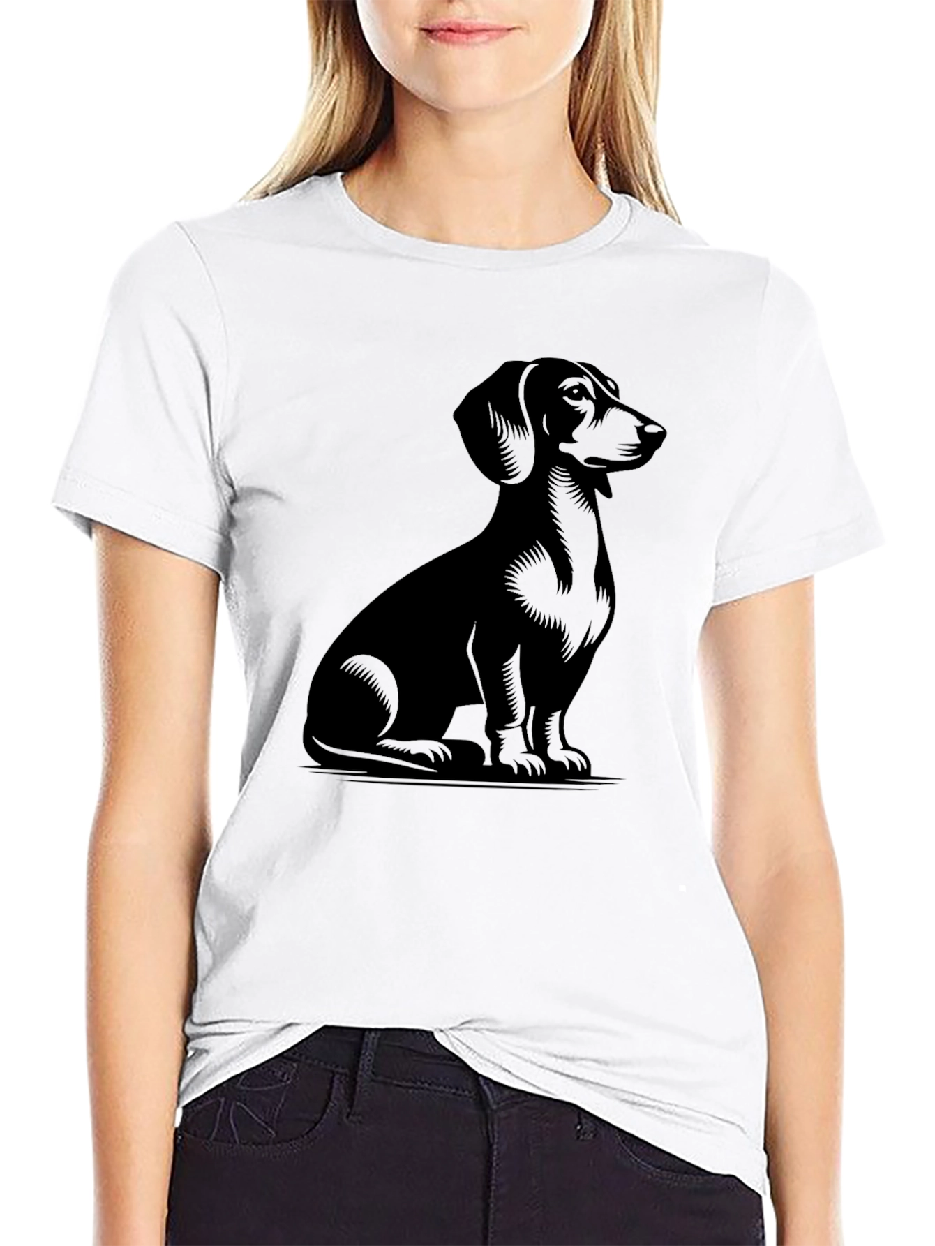 Dachshund Graphic Tee - Unisex Black T-Shirt