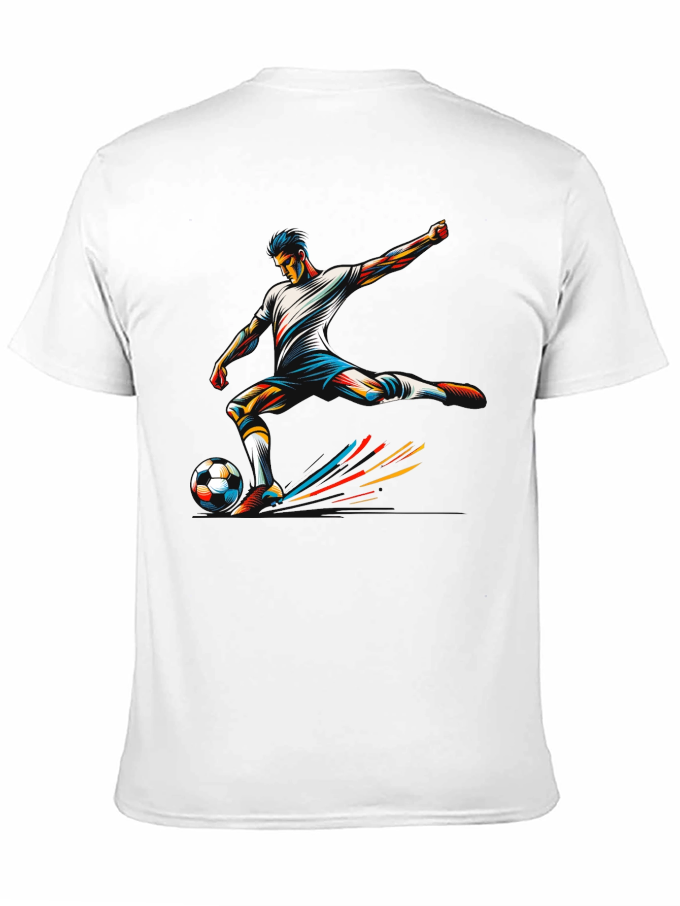 Soccer Player Graphic Tee - Black