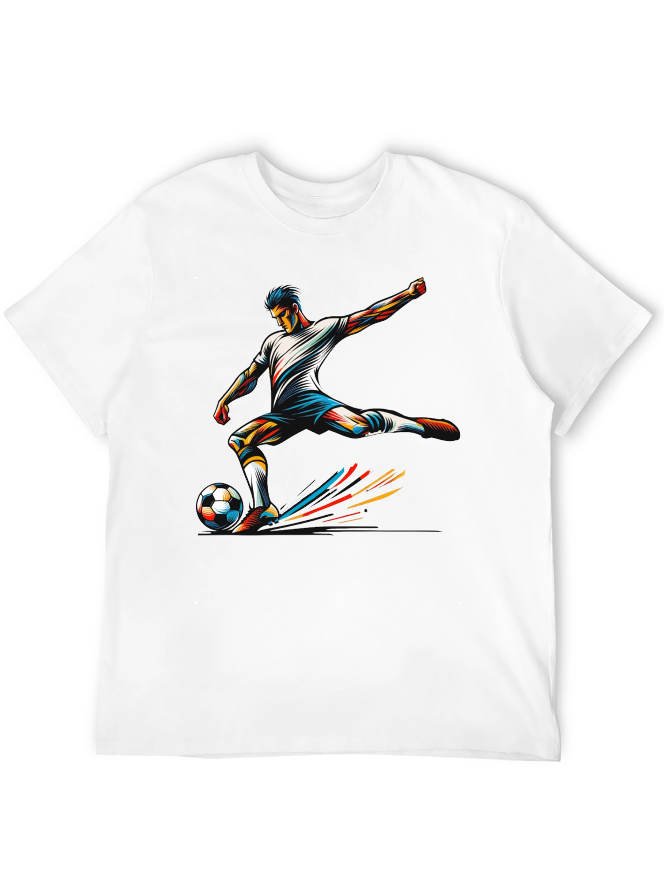 Soccer Player Graphic Tee - Black