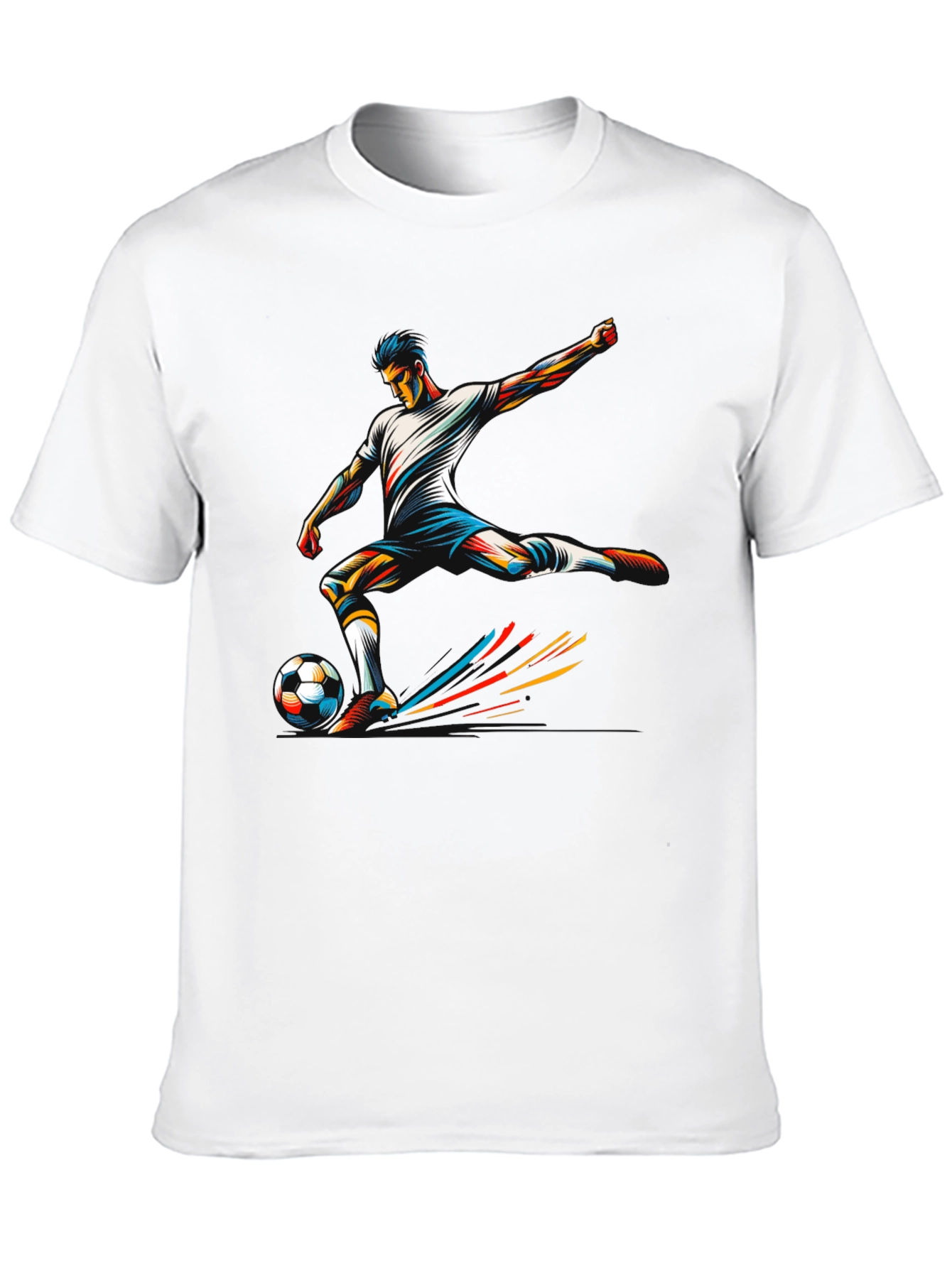 Soccer Player Graphic Tee - Black