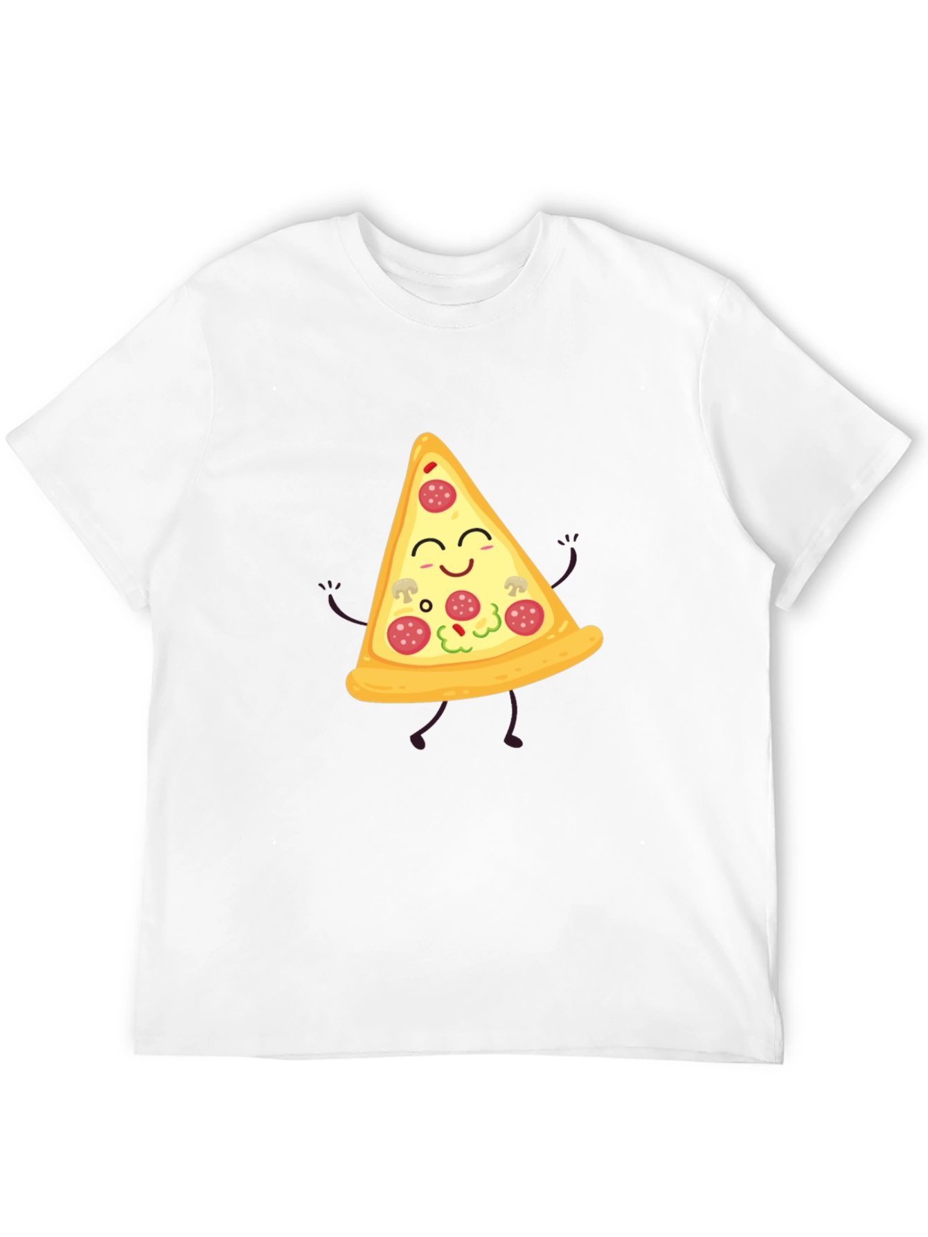 Funny Pizza Slice Graphic T-Shirt - Casual Black Tee