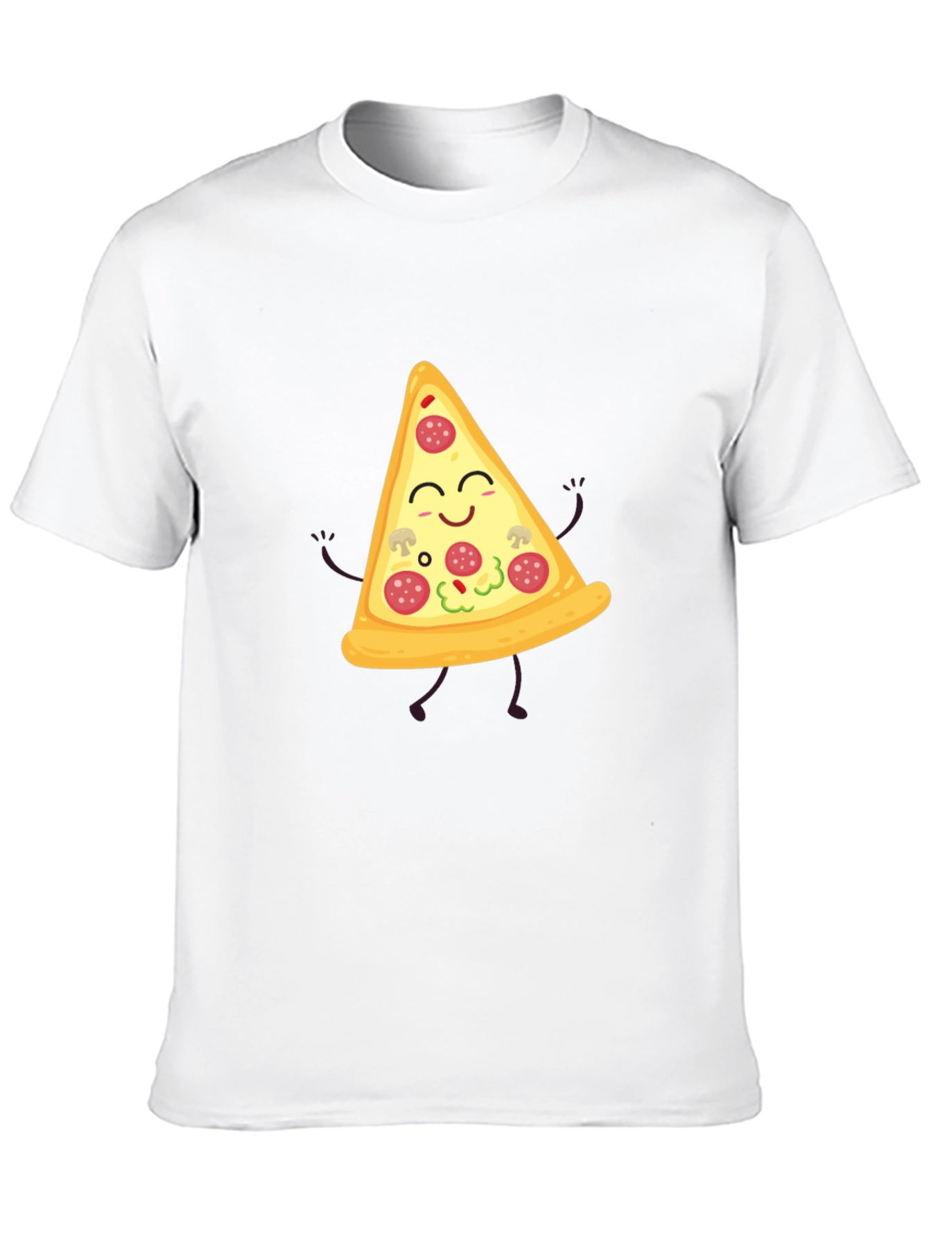 Funny Pizza Slice Graphic T-Shirt - Casual Black Tee
