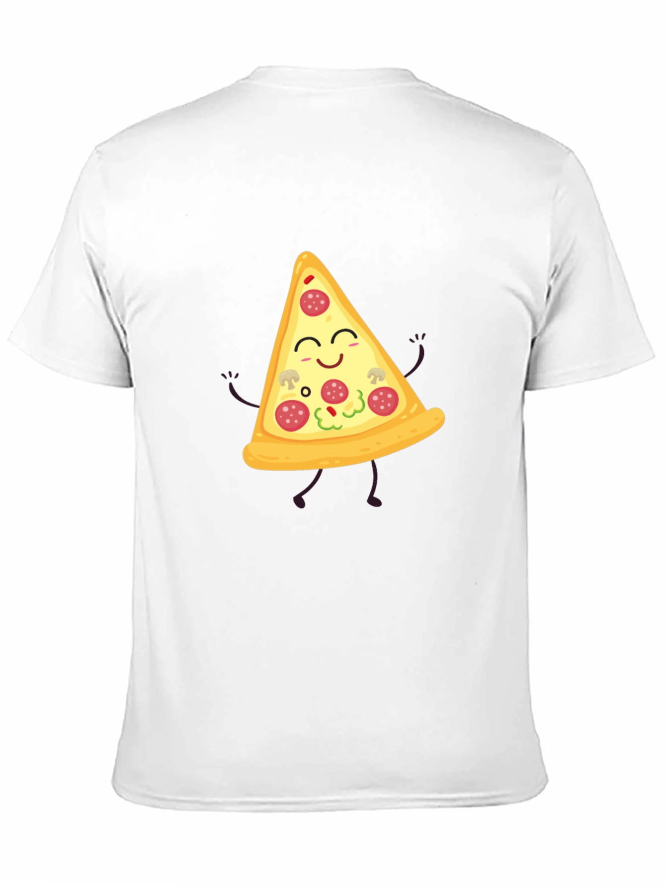 Funny Pizza Slice Graphic T-Shirt - Casual Black Tee