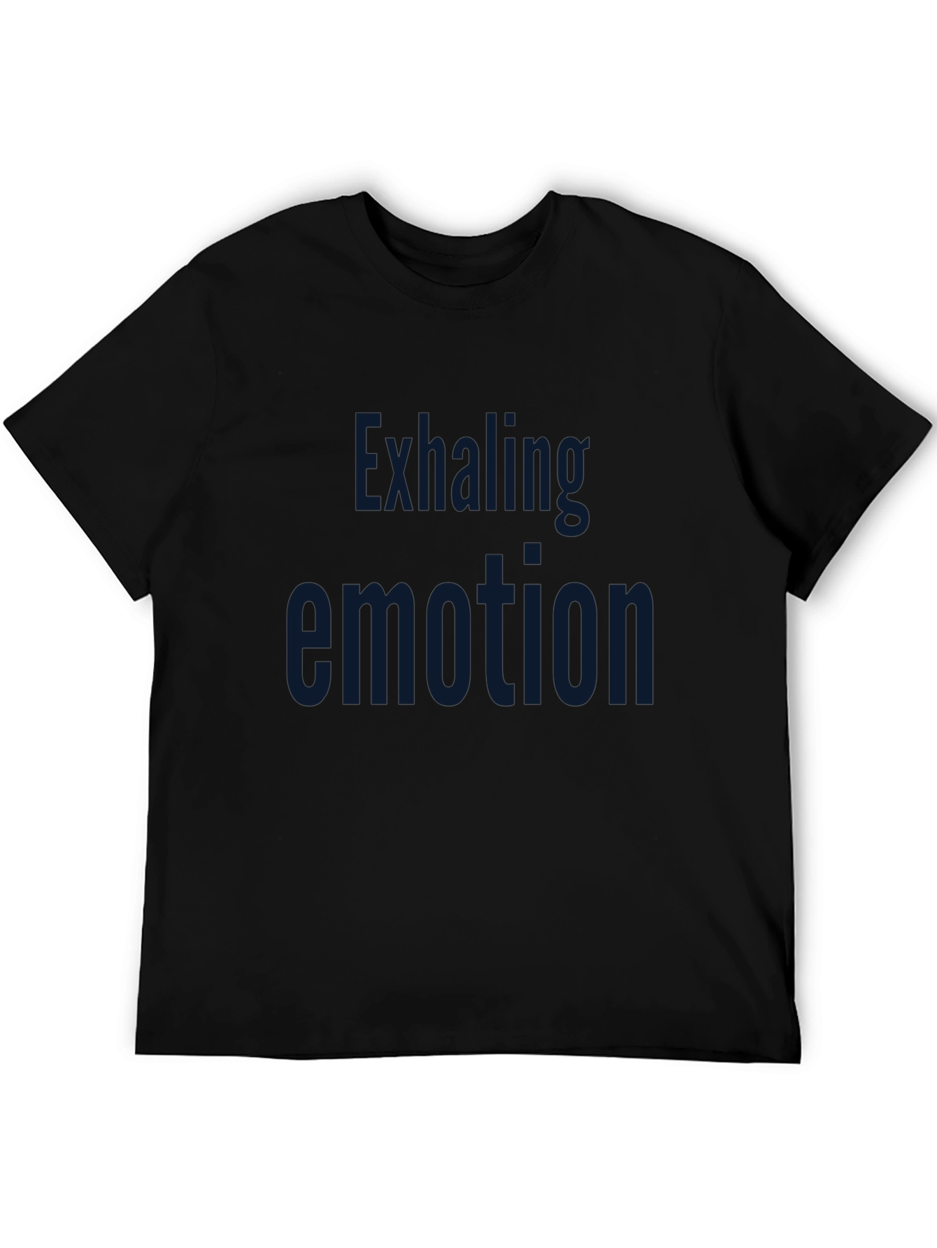 Exhaling Emotion Graphic Tee - Black Short Sleeve