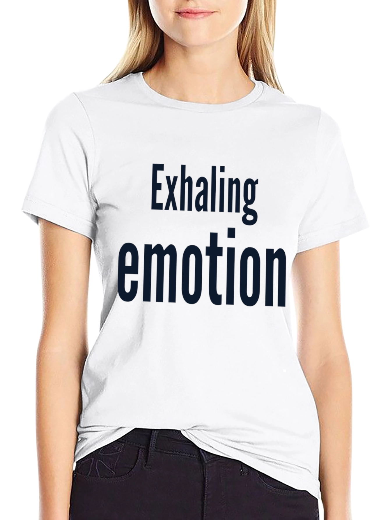 Exhaling Emotion Graphic Tee - Black Short Sleeve