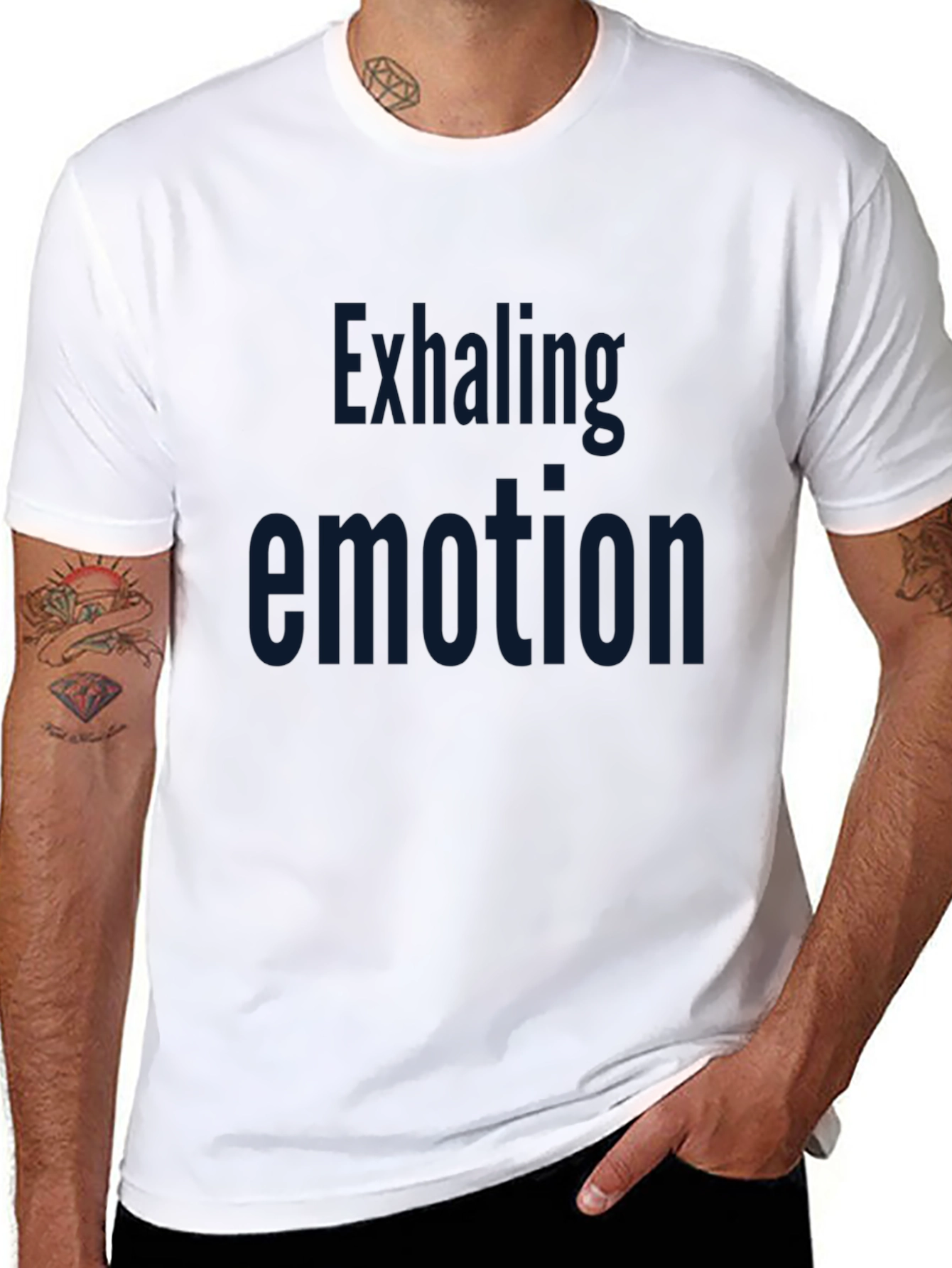 Exhaling Emotion Graphic Tee - Black Short Sleeve