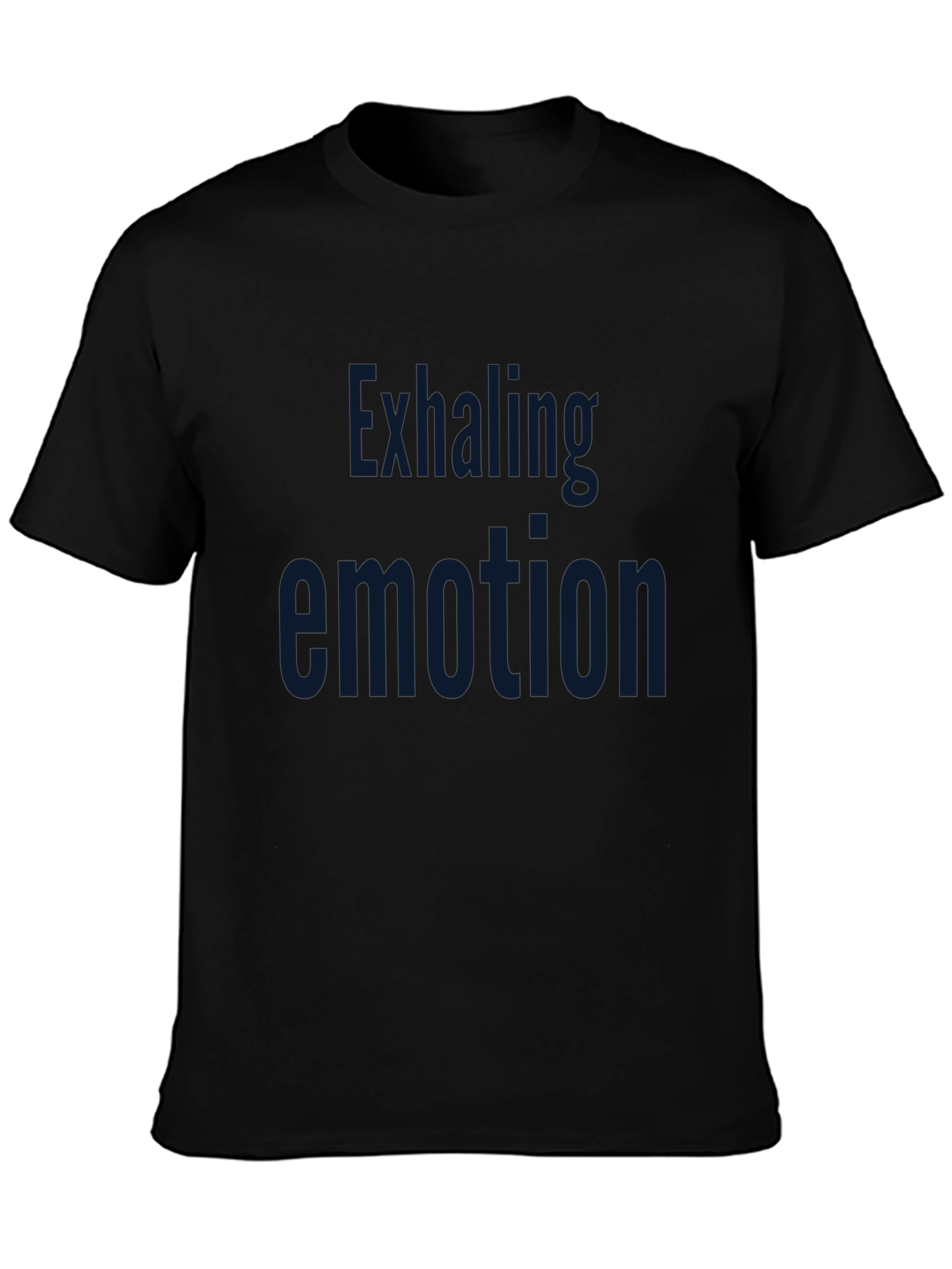 Exhaling Emotion Graphic Tee - Black Short Sleeve
