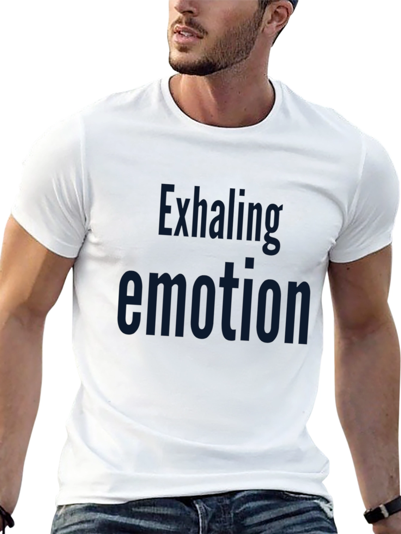 Exhaling Emotion Graphic Tee - Black Short Sleeve
