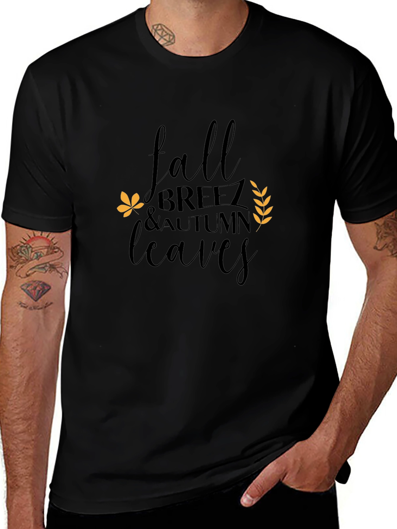 Fall Breeze & Autumn Leaves Graphic Tee