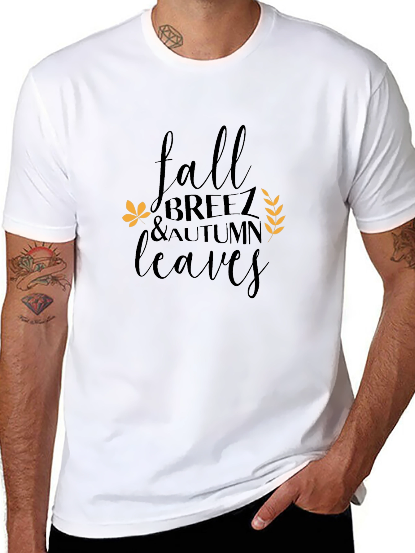Fall Breeze & Autumn Leaves Graphic Tee