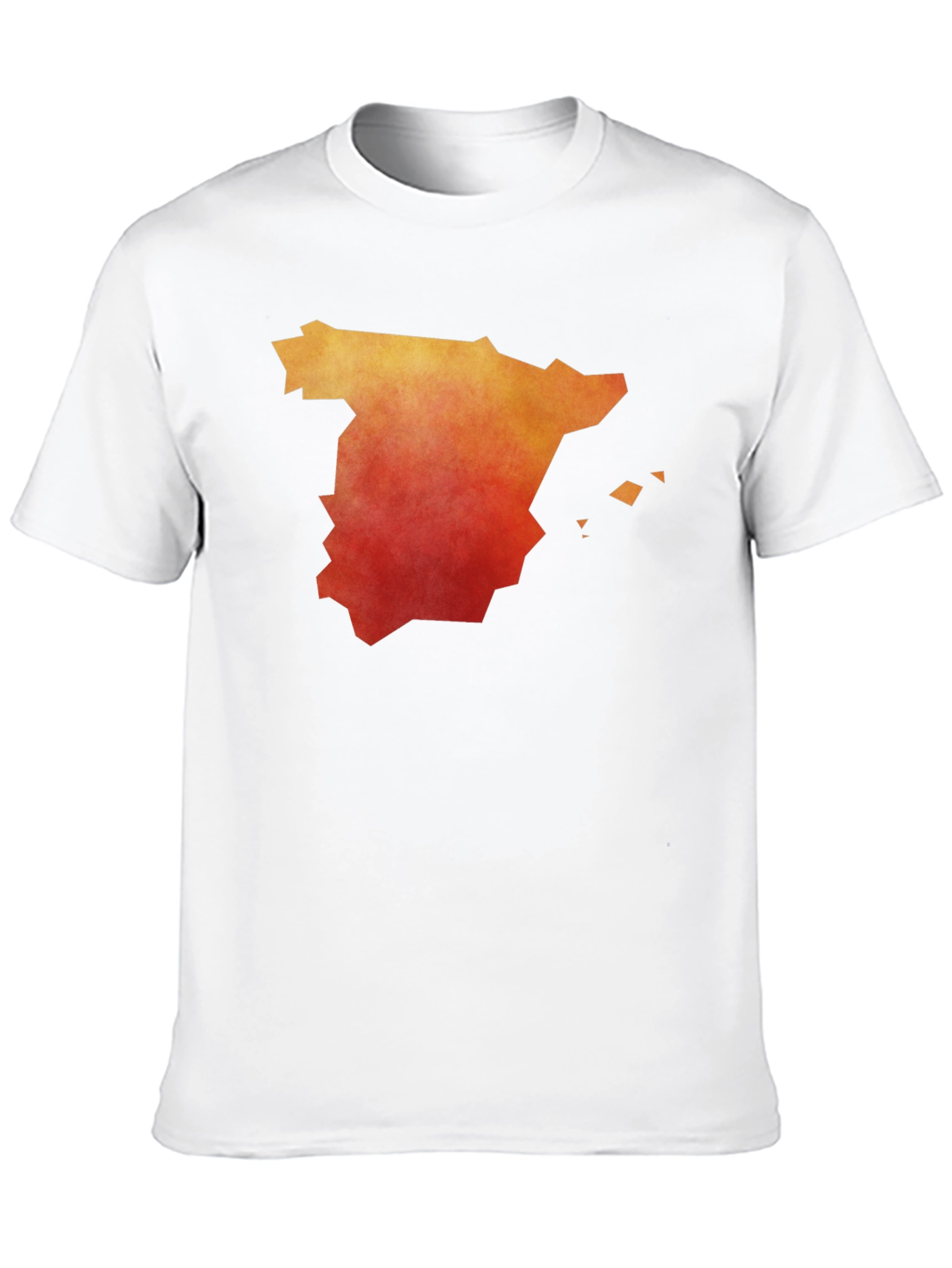 Spain Map Graphic T-Shirt - Mens Black Tee