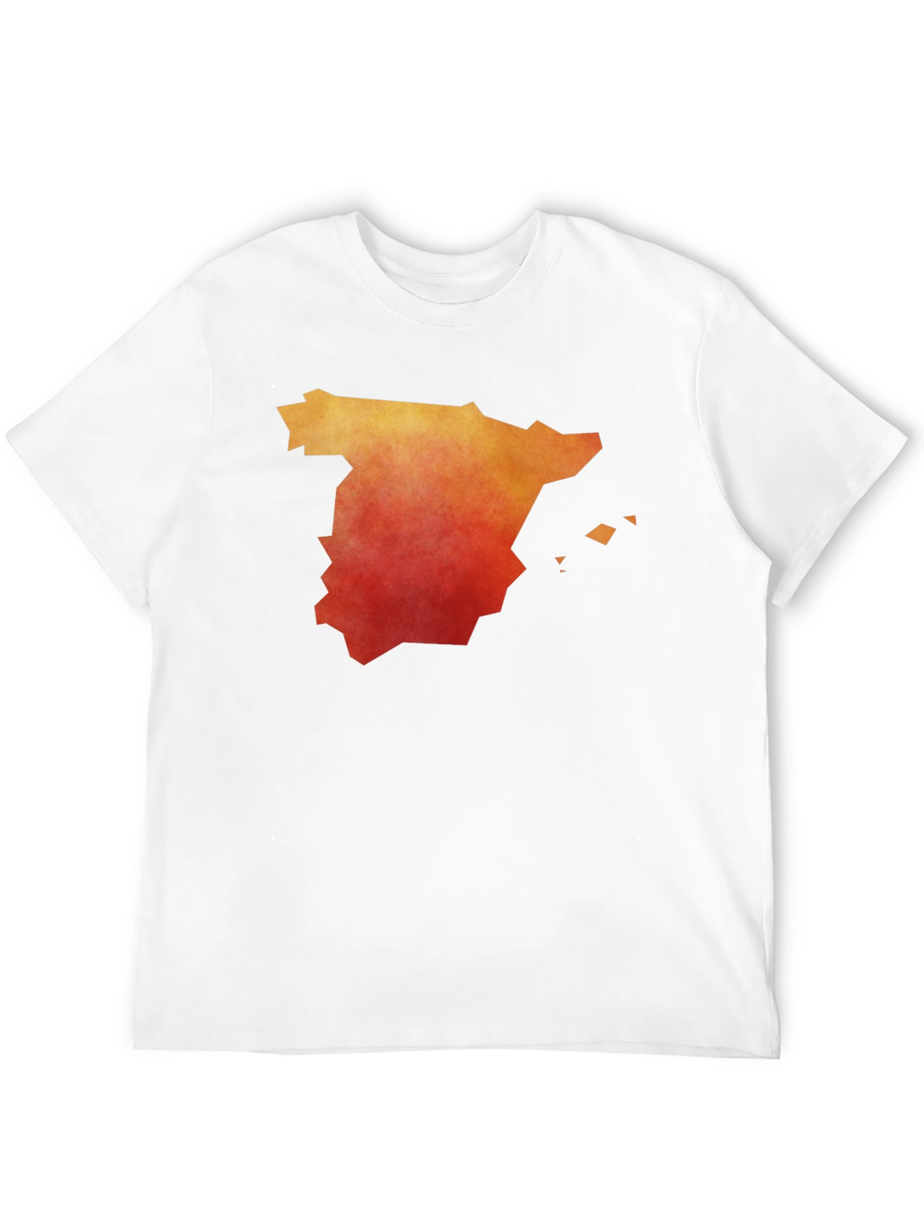 Spain Map Graphic T-Shirt - Mens Black Tee