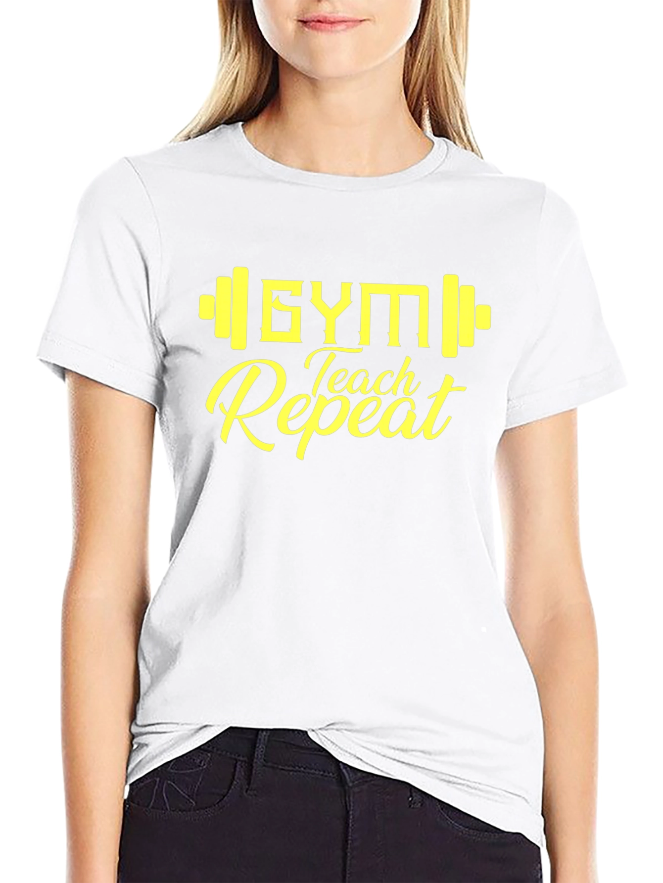 Gym Teach Repeat Graphic Tee
