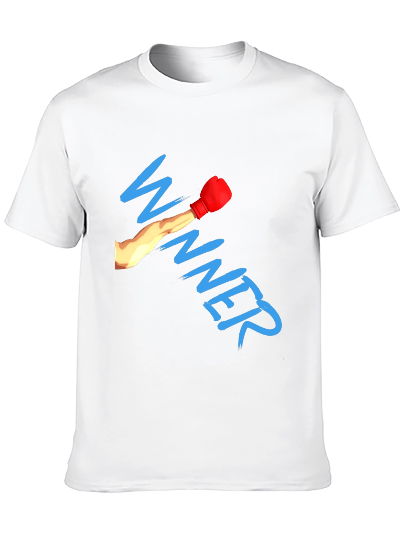 Winner Boxing Glove Graphic Black T-Shirt