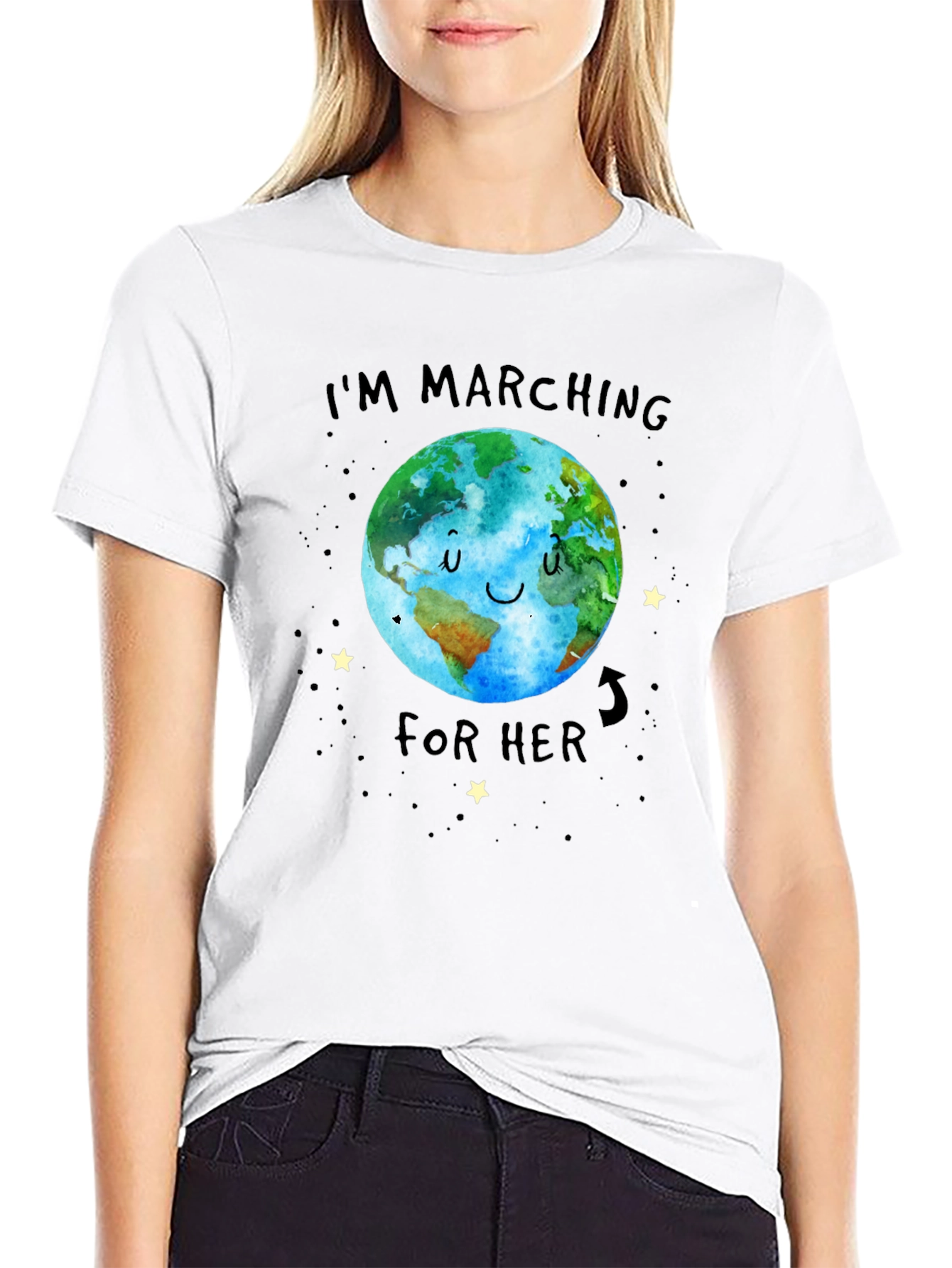 Im Marching For Her Earth Graphic Tee