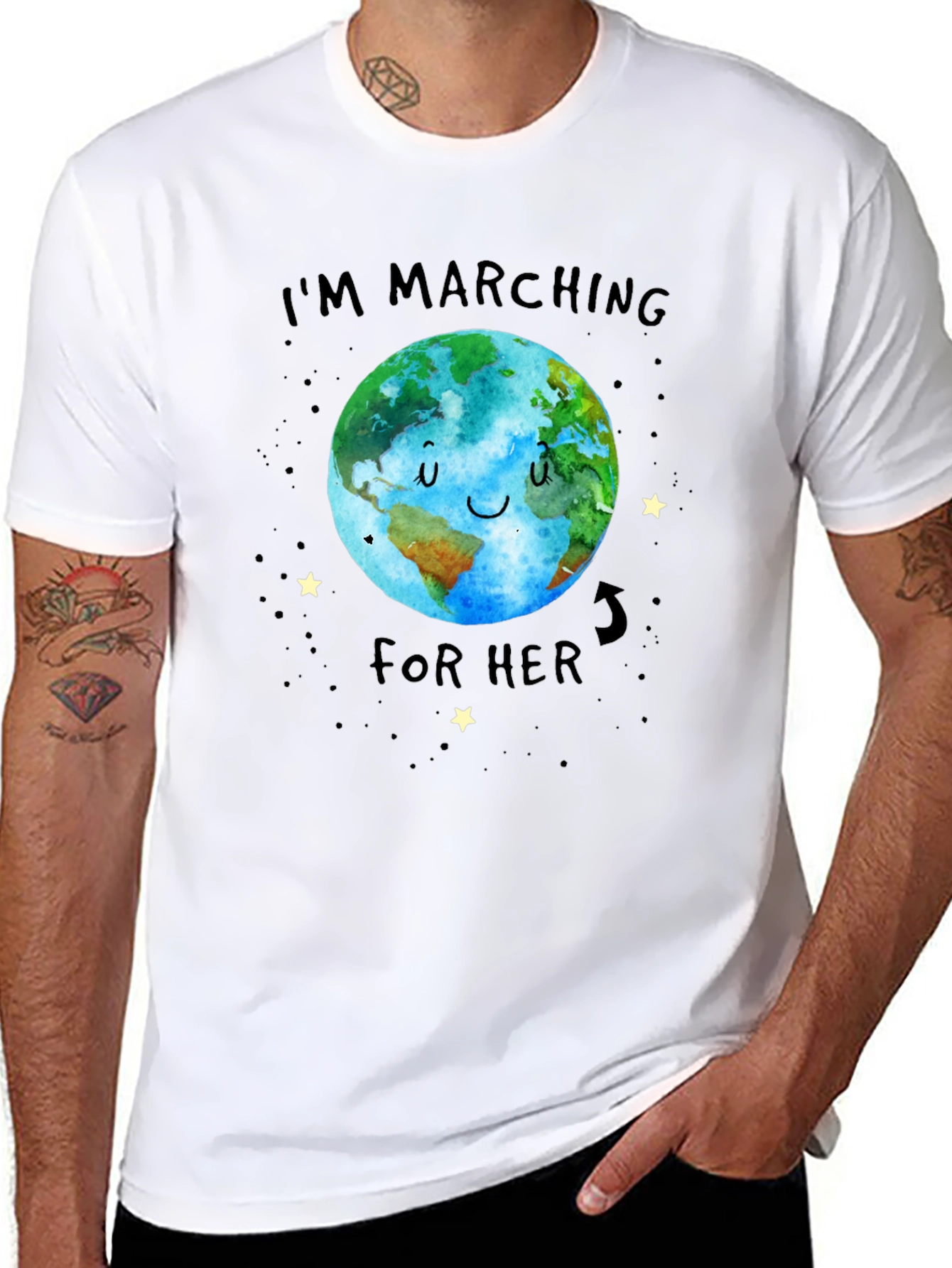 Im Marching For Her Earth Graphic Tee