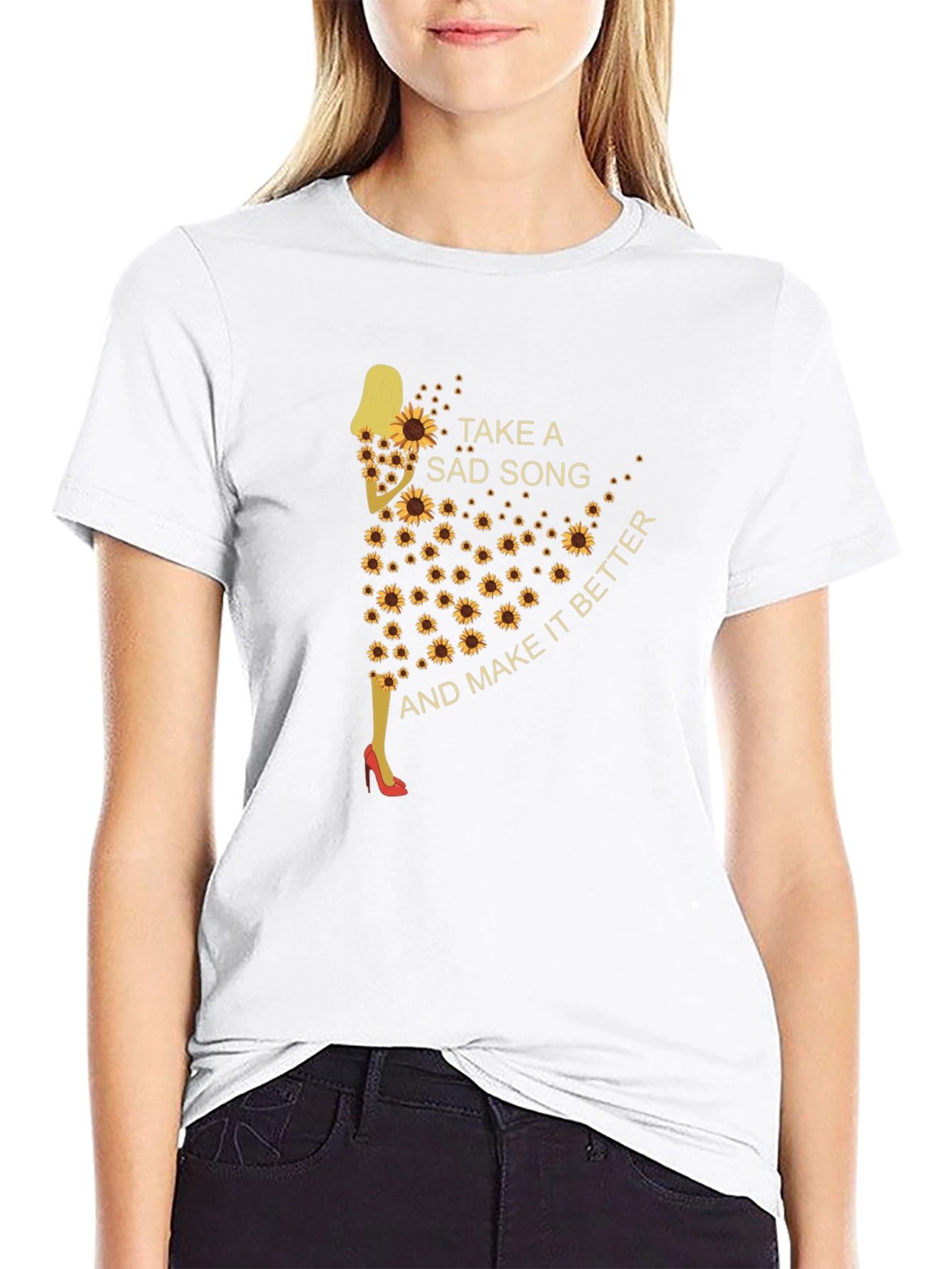 Sunflower Silhouette T-Shirt - Take a Sad Song