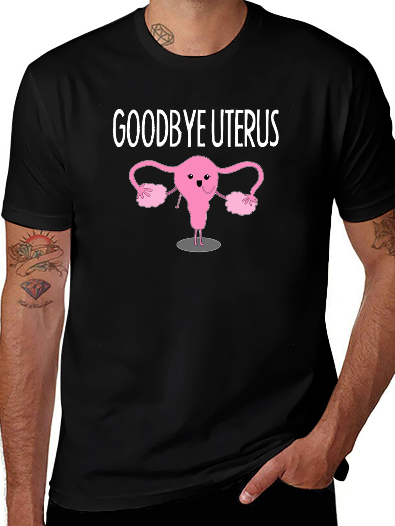 Goodbye Uterus Graphic T-Shirt Black