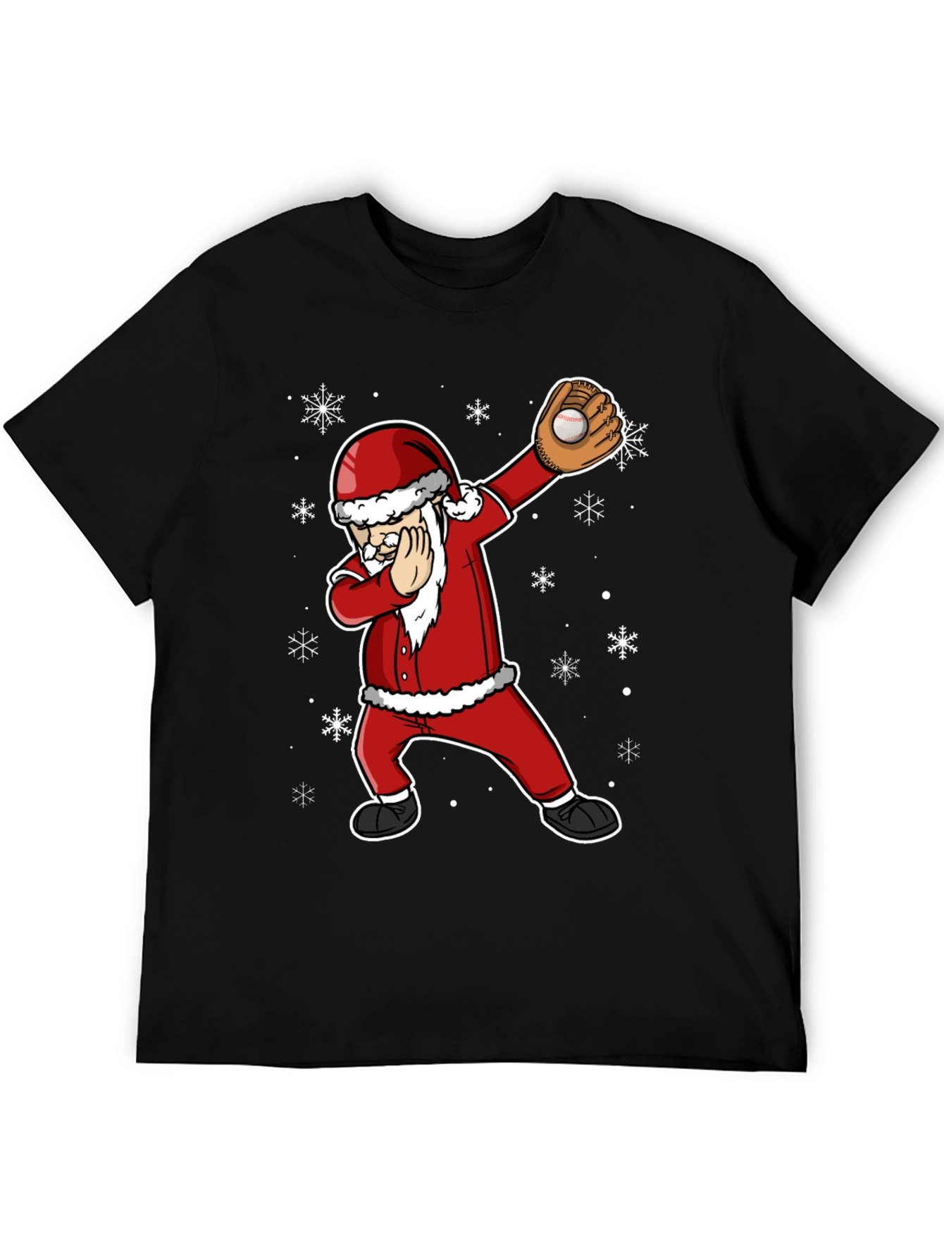 Dabbing Santa Baseball Graphic Tee