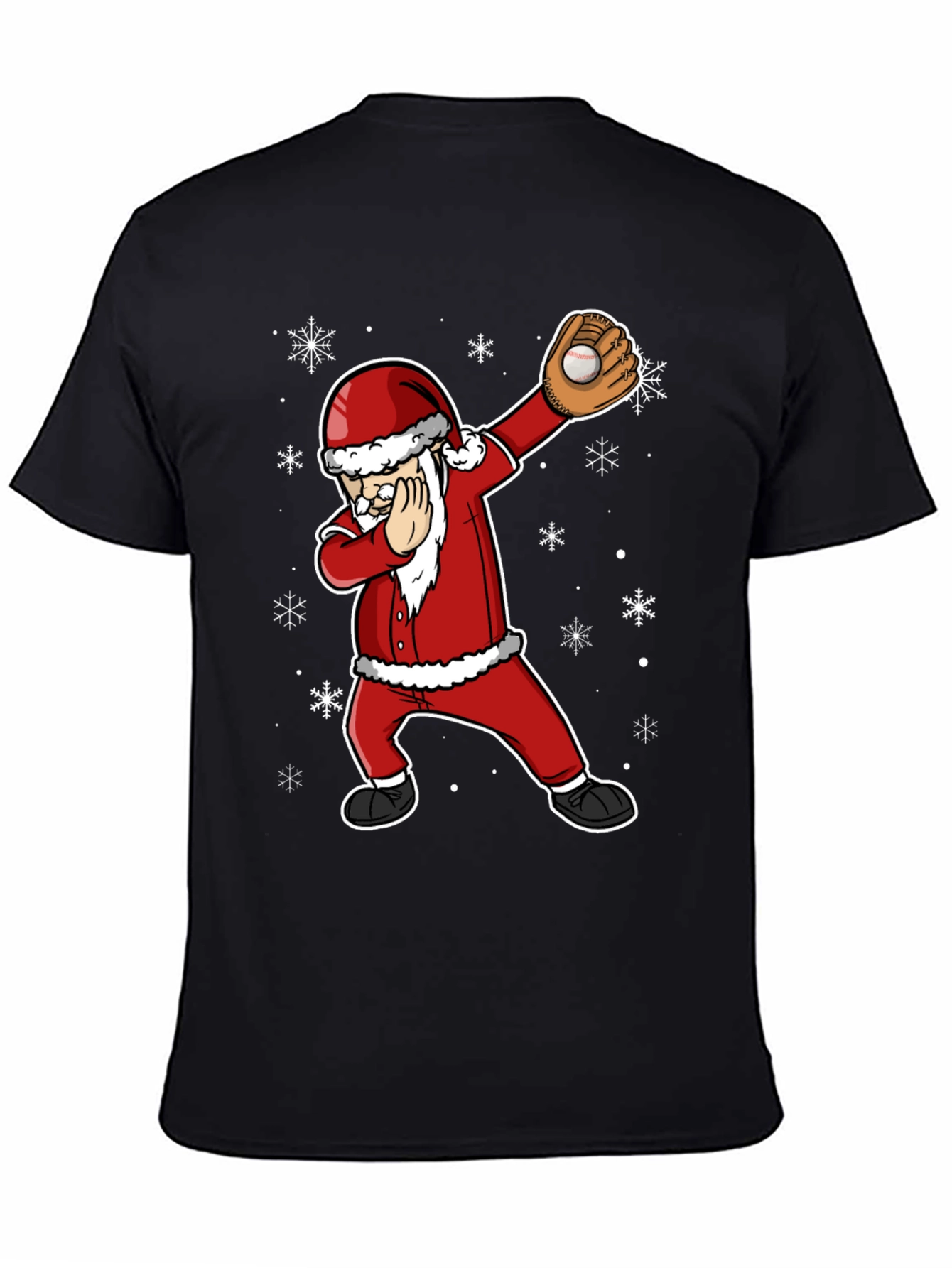 Dabbing Santa Baseball Graphic Tee