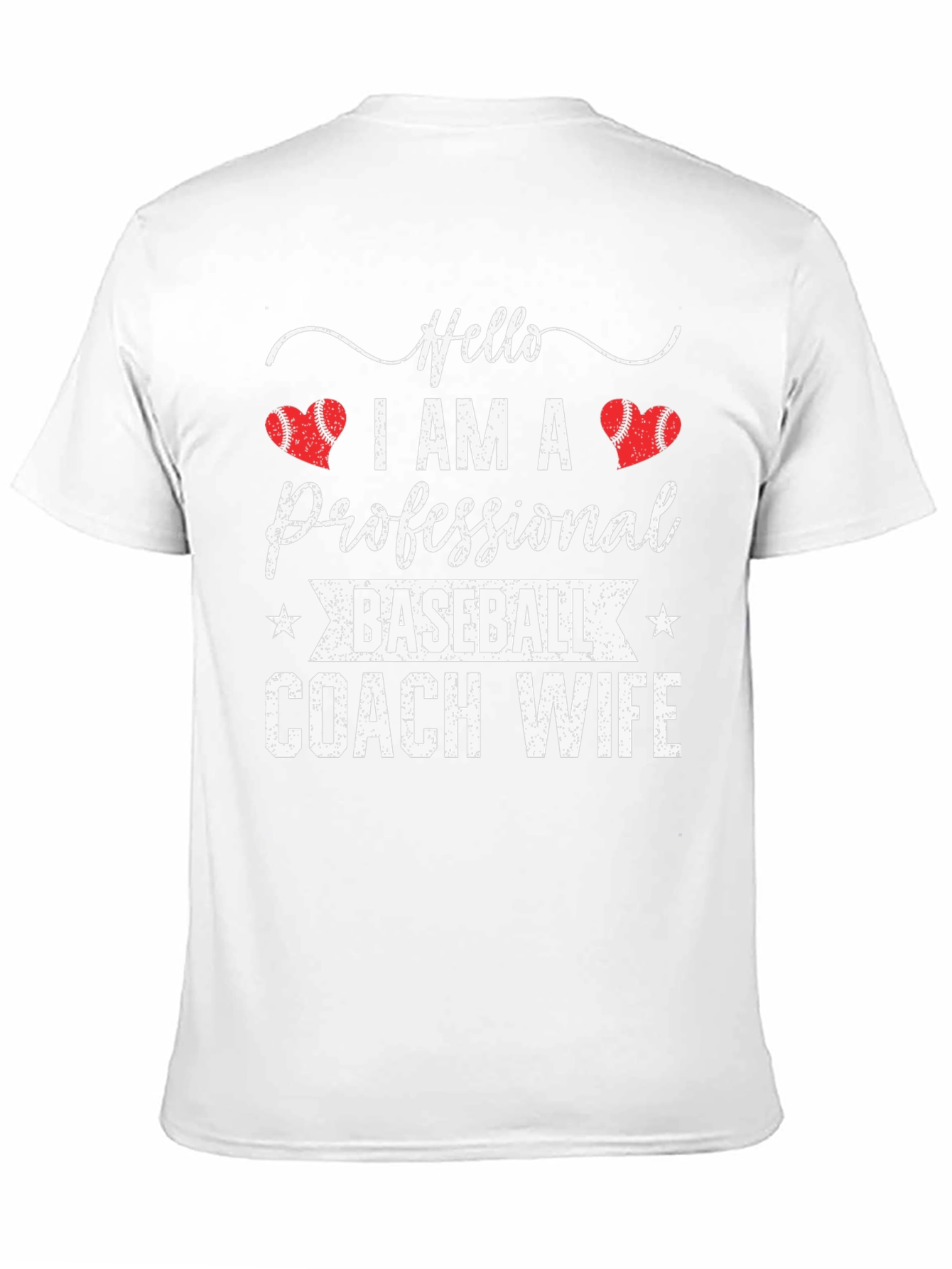 Hello I Am A Baseball Coach Wife T-Shirt