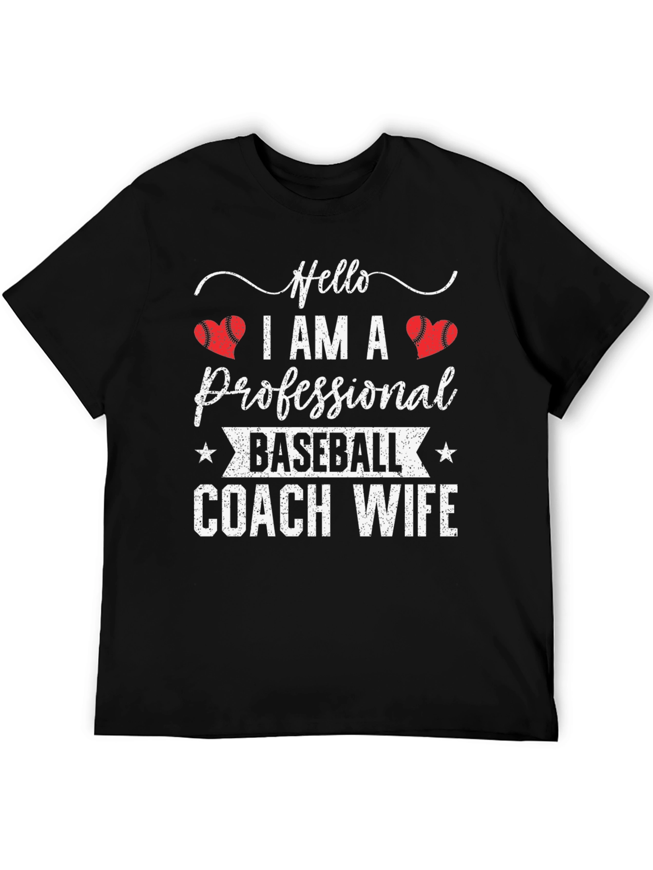 Hello I Am A Baseball Coach Wife T-Shirt