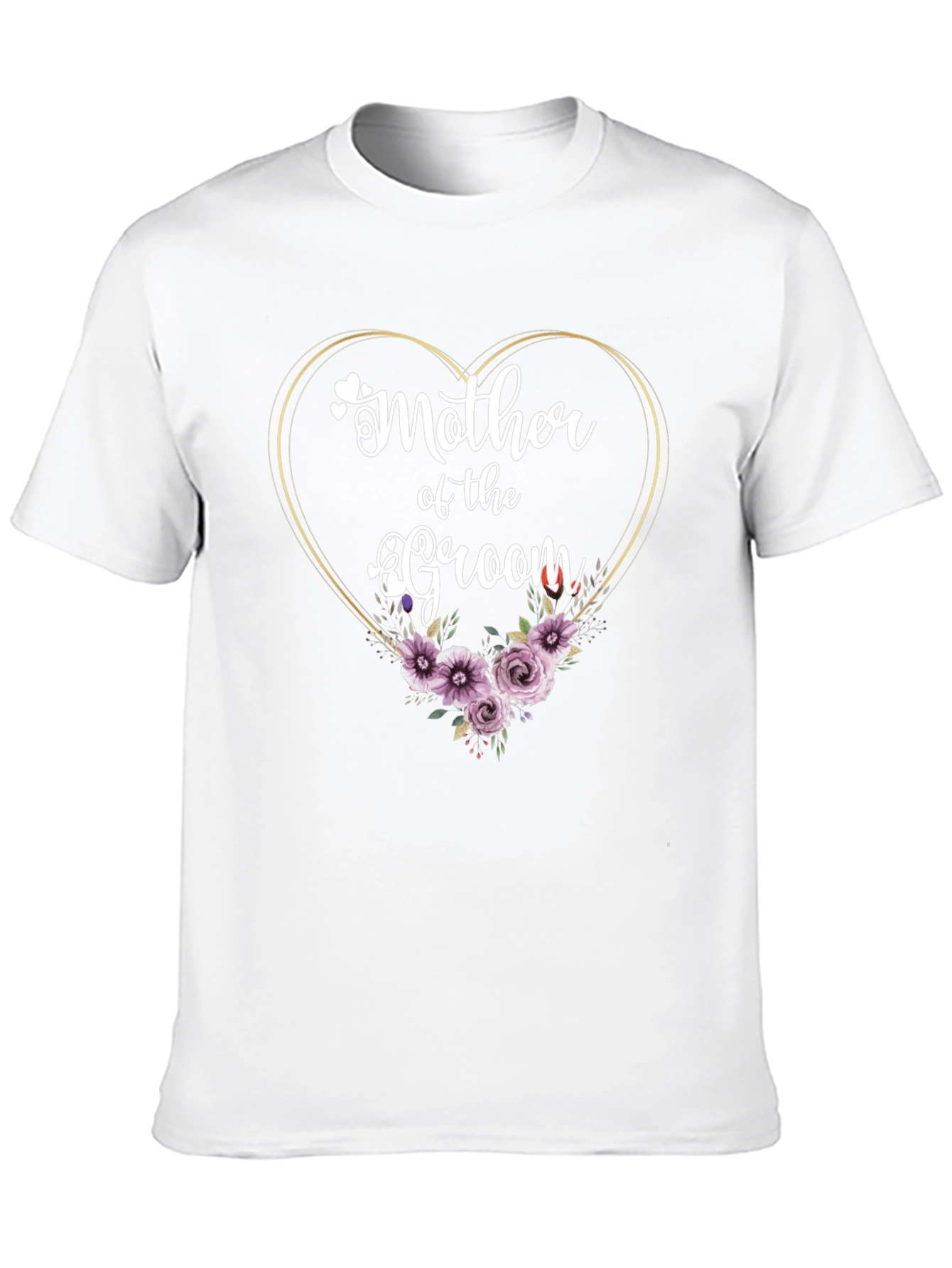 Mother of the Groom Heart Floral T-Shirt