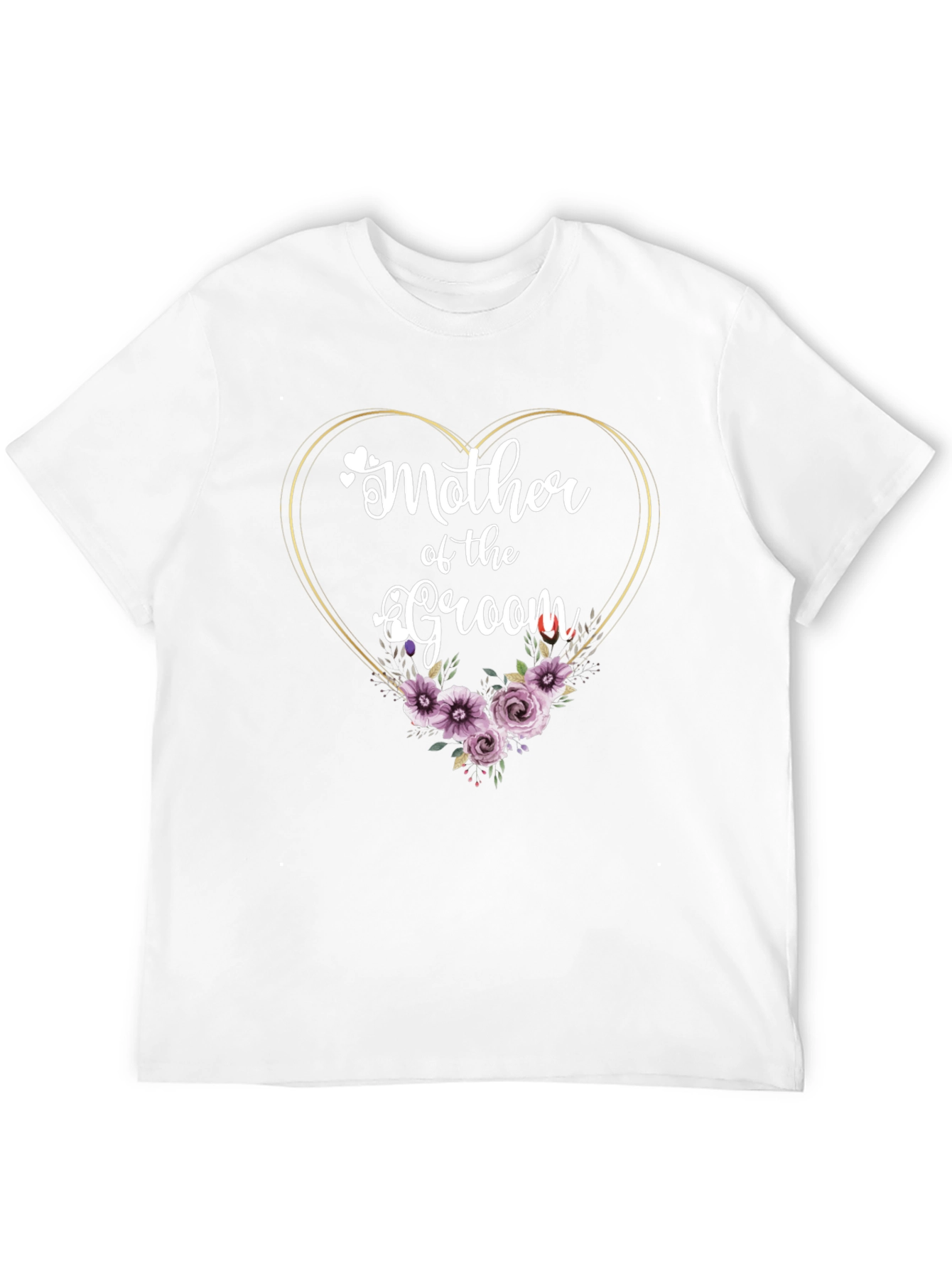 Mother of the Groom Heart Floral T-Shirt