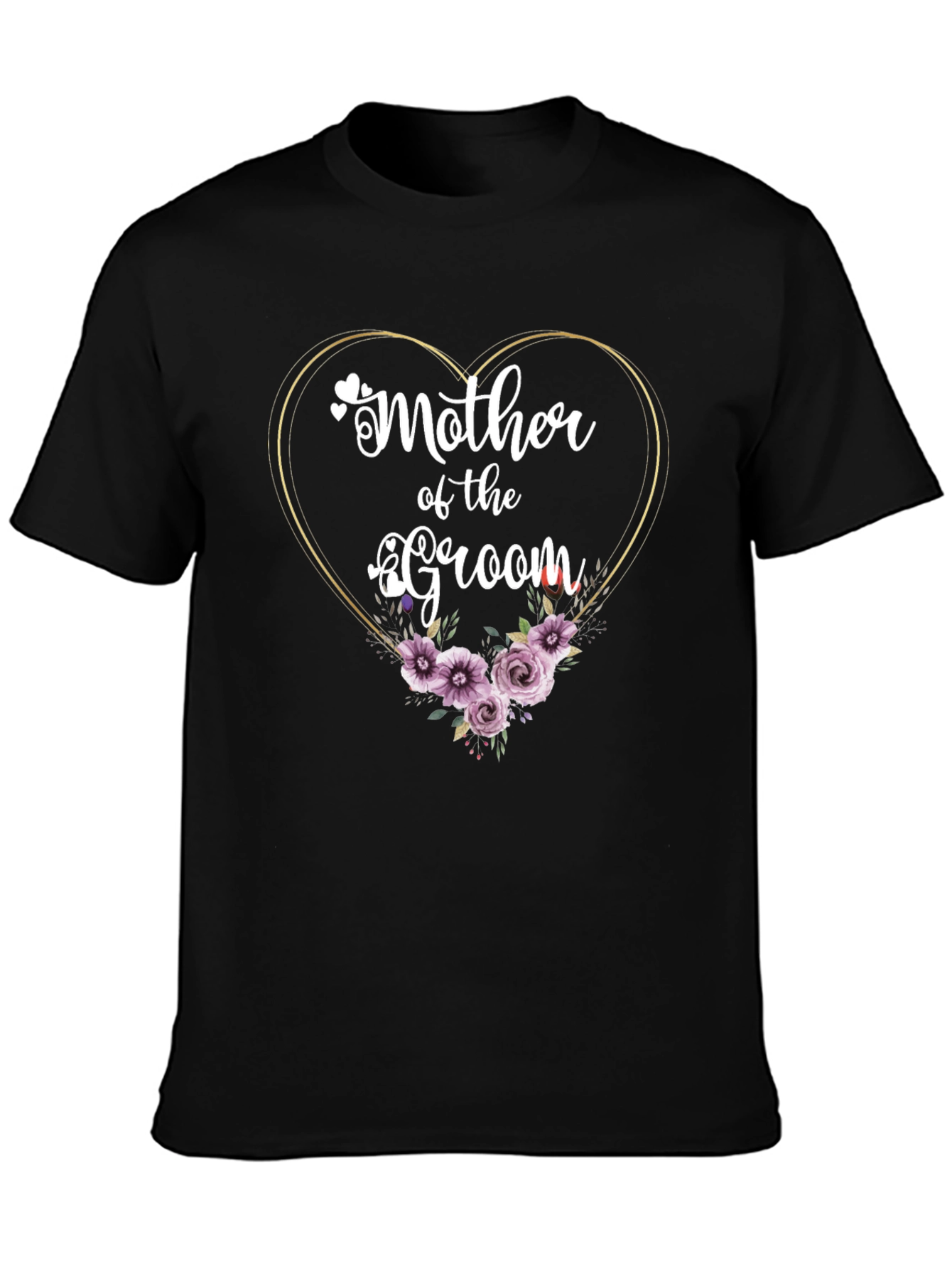 Mother of the Groom Heart Floral T-Shirt
