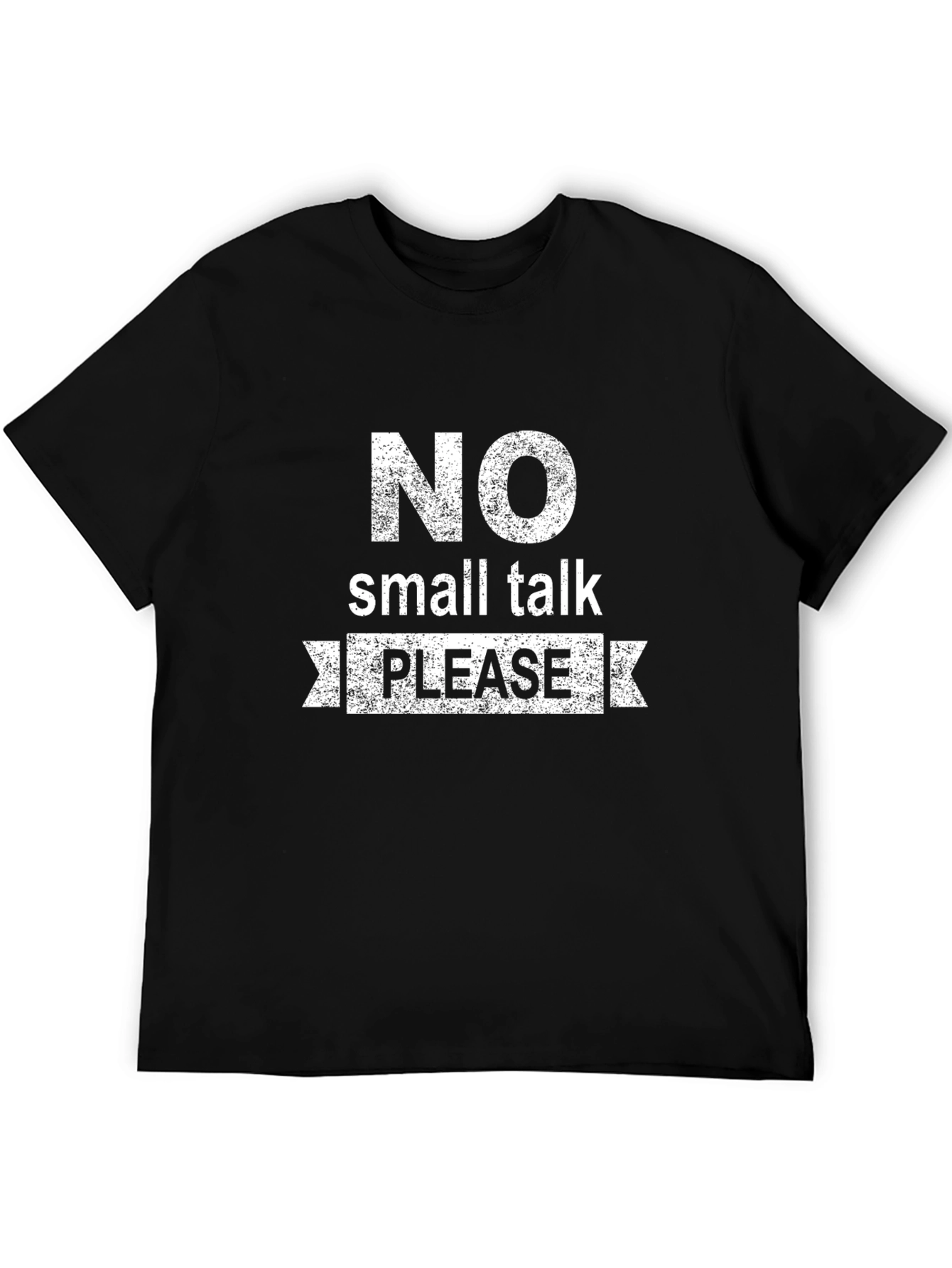 No Small Talk Graphic Tee - Black