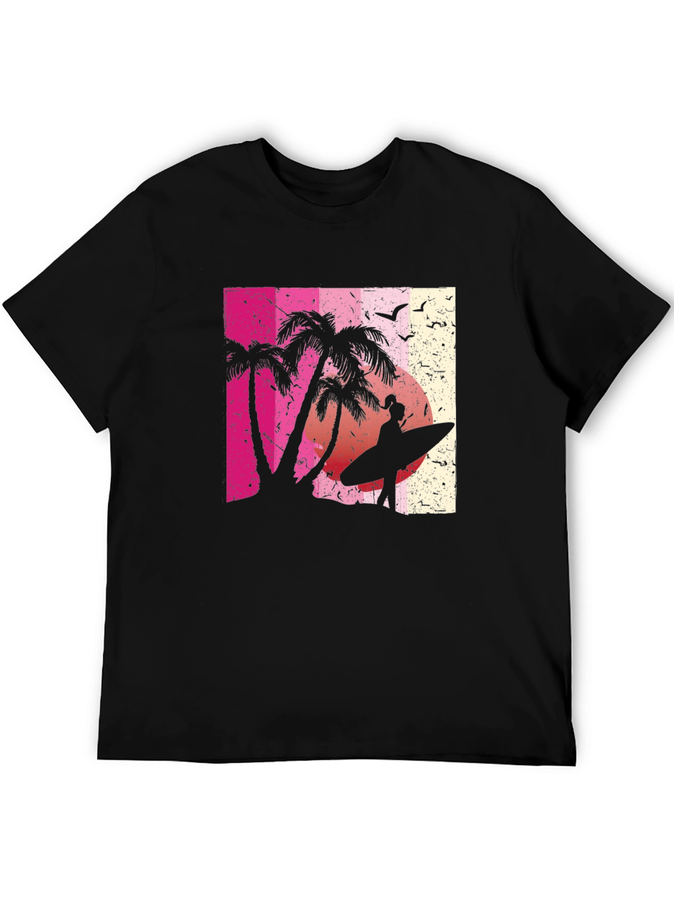 Tropical Sunset Surfer Graphic Tee