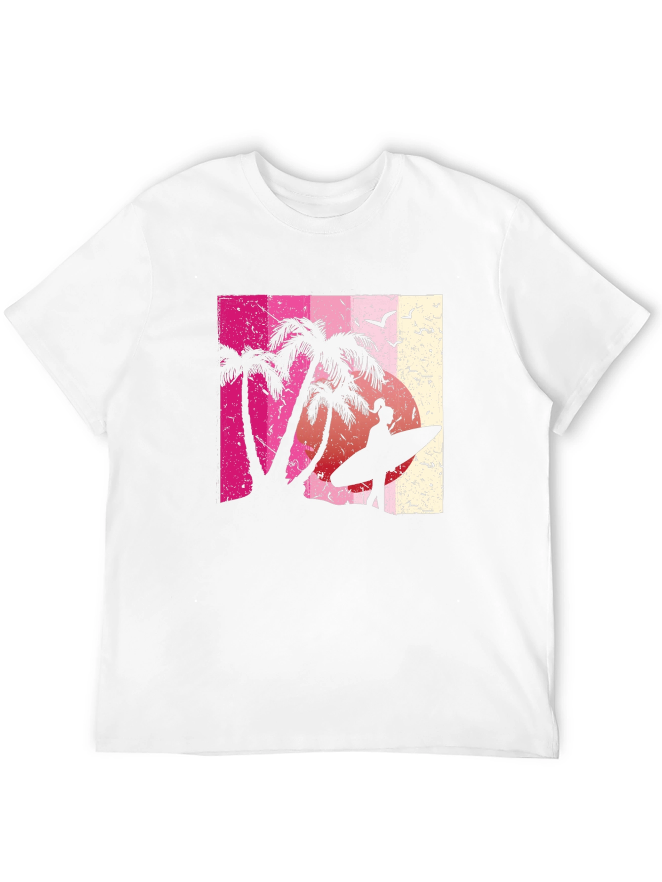 Tropical Sunset Surfer Graphic Tee