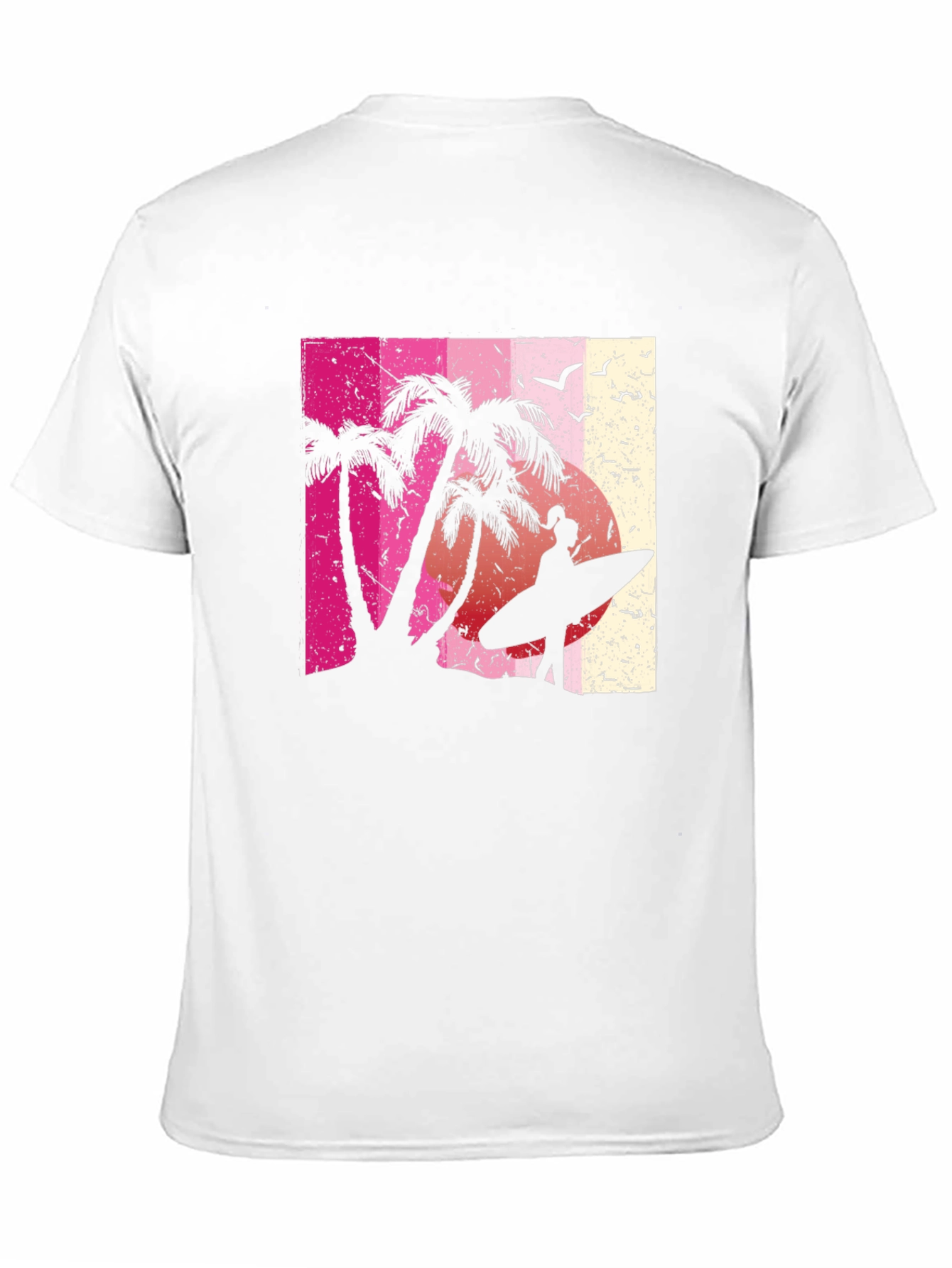 Tropical Sunset Surfer Graphic Tee