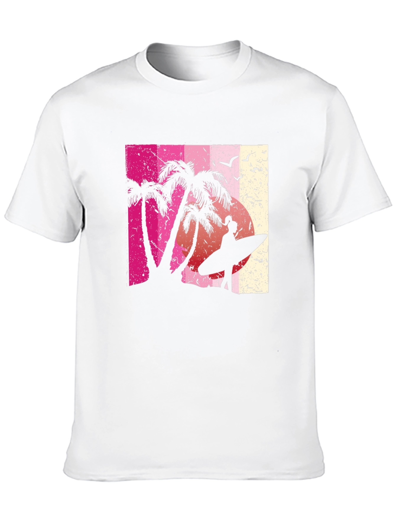 Tropical Sunset Surfer Graphic Tee