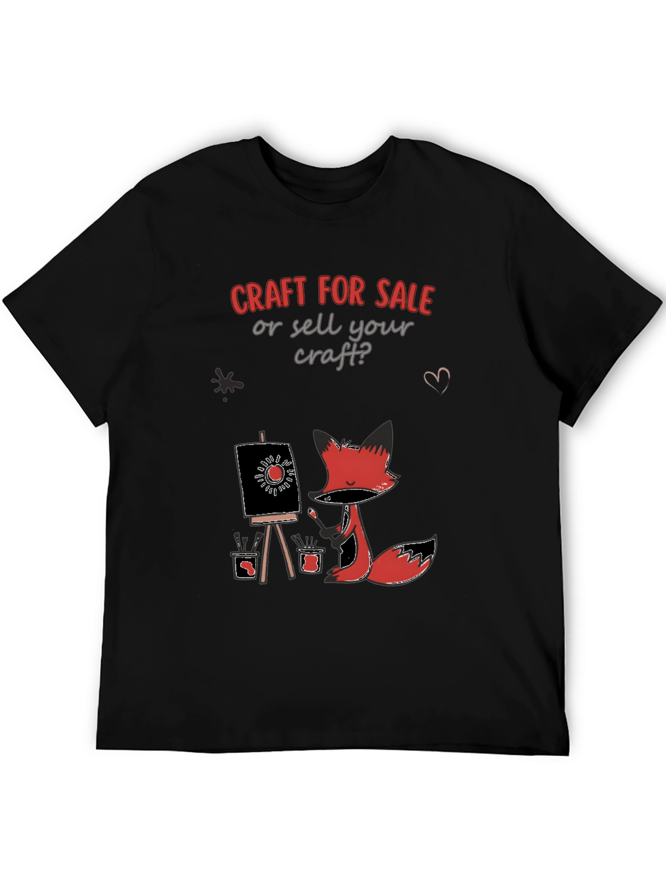 Craft for Sale Tee: Artistic Fox Design