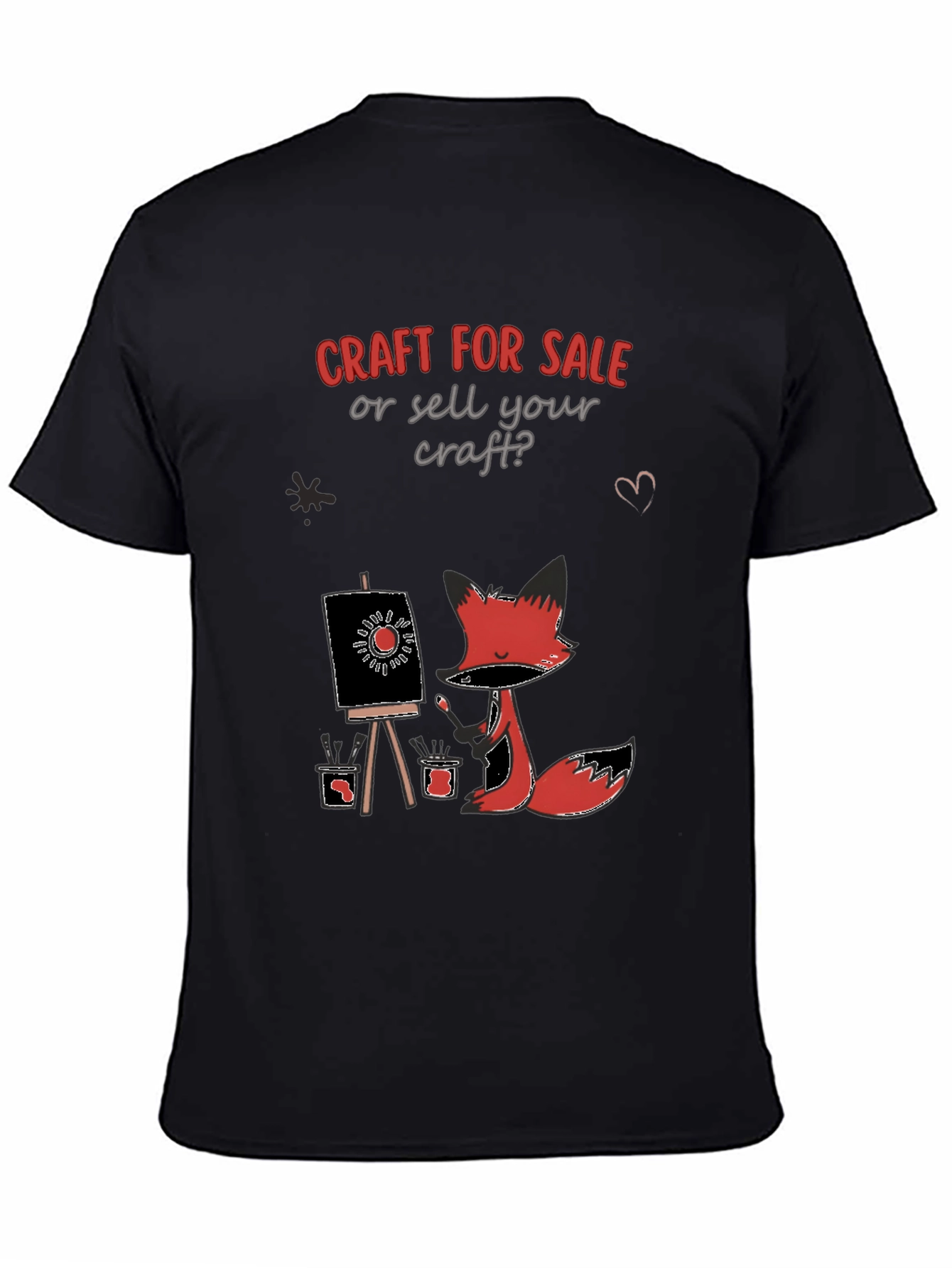 Craft for Sale Tee: Artistic Fox Design