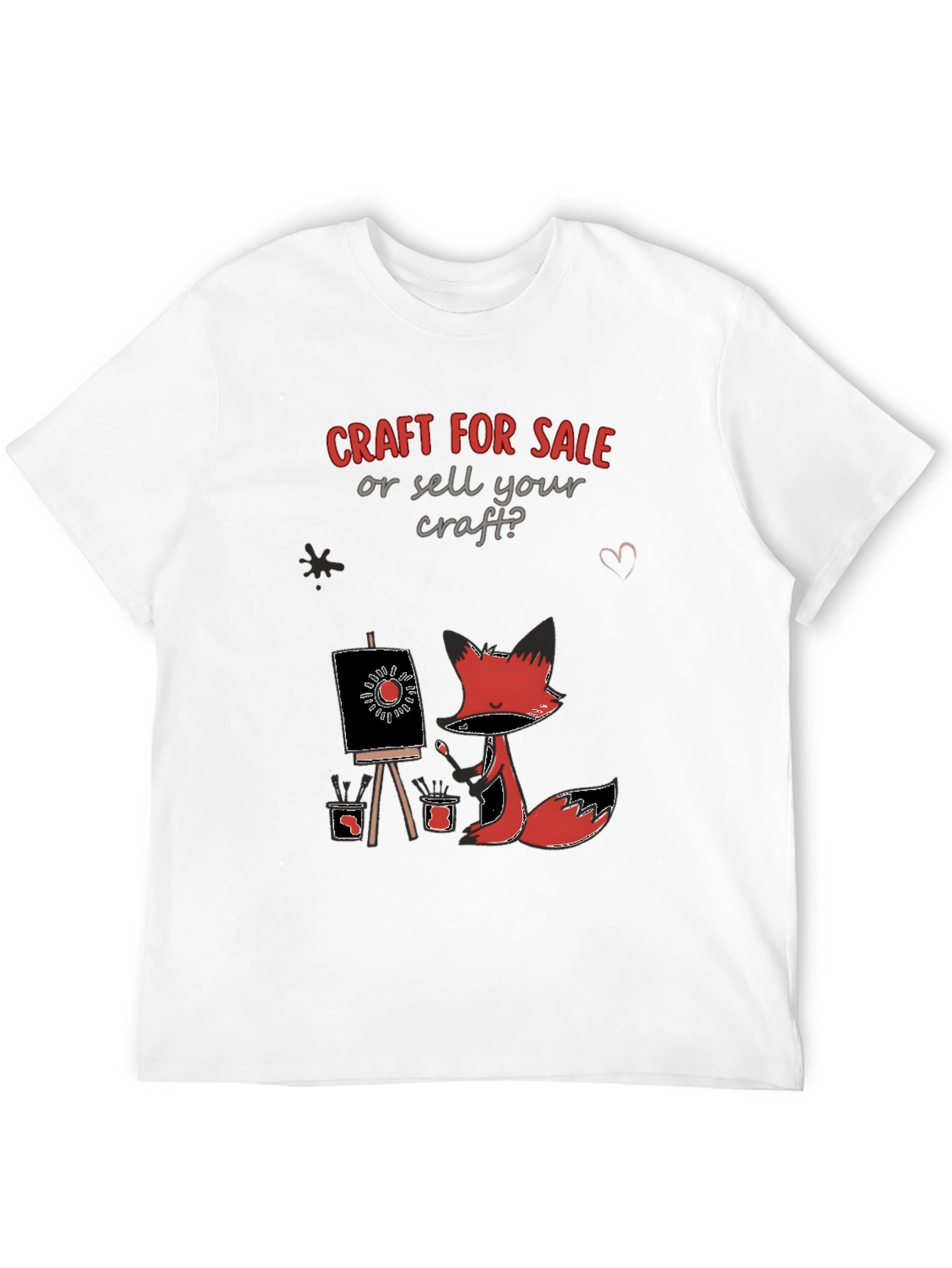 Craft for Sale Tee: Artistic Fox Design