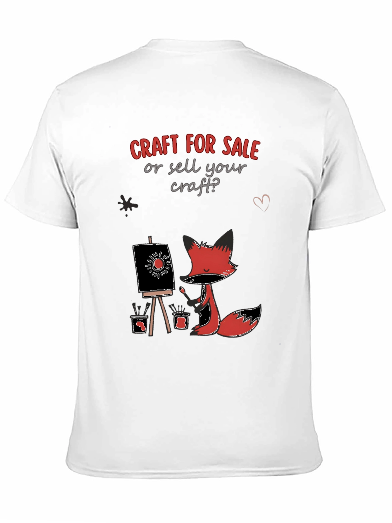 Craft for Sale Tee: Artistic Fox Design