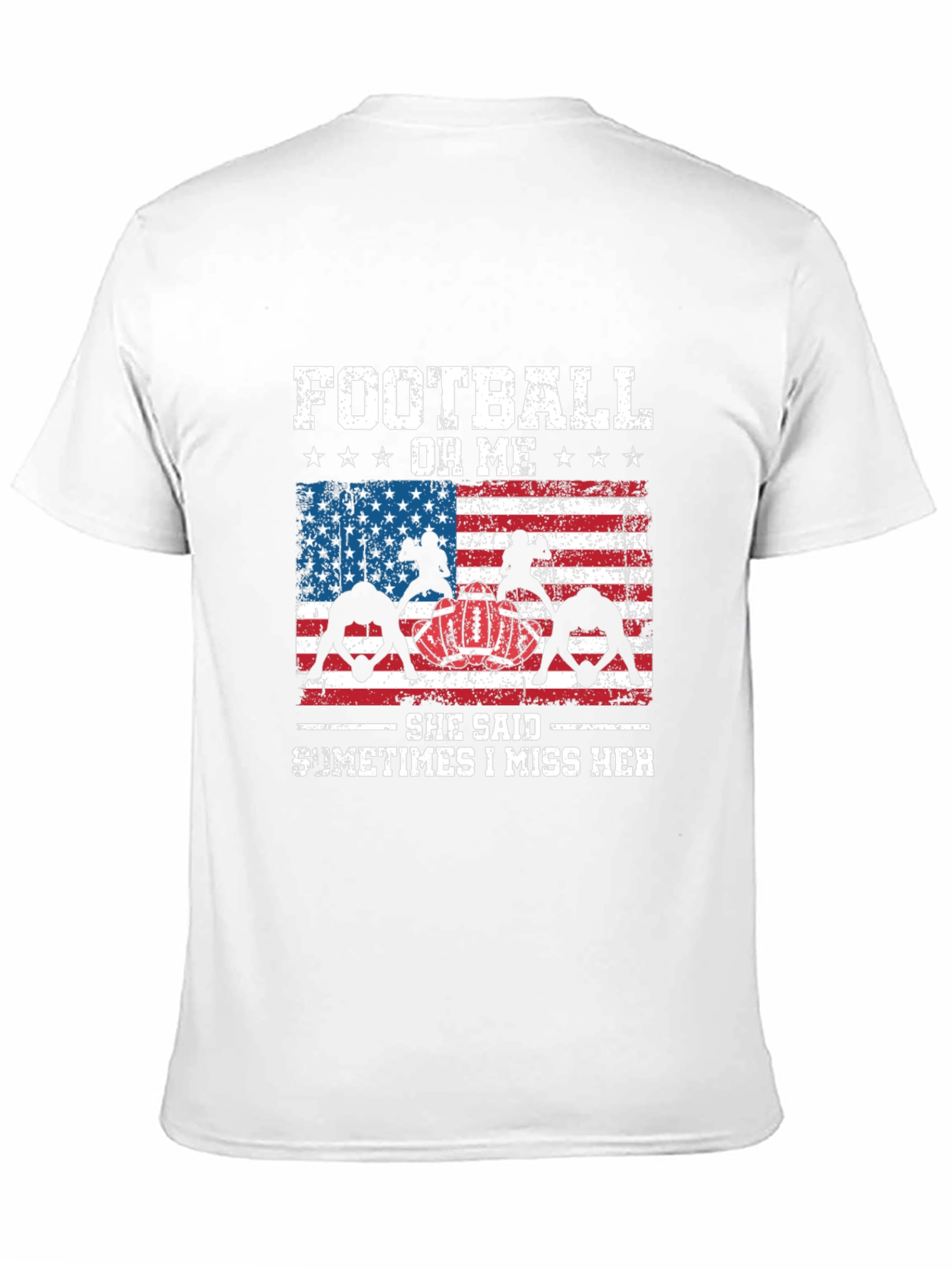 Football or Me T-Shirt Patriotic Design