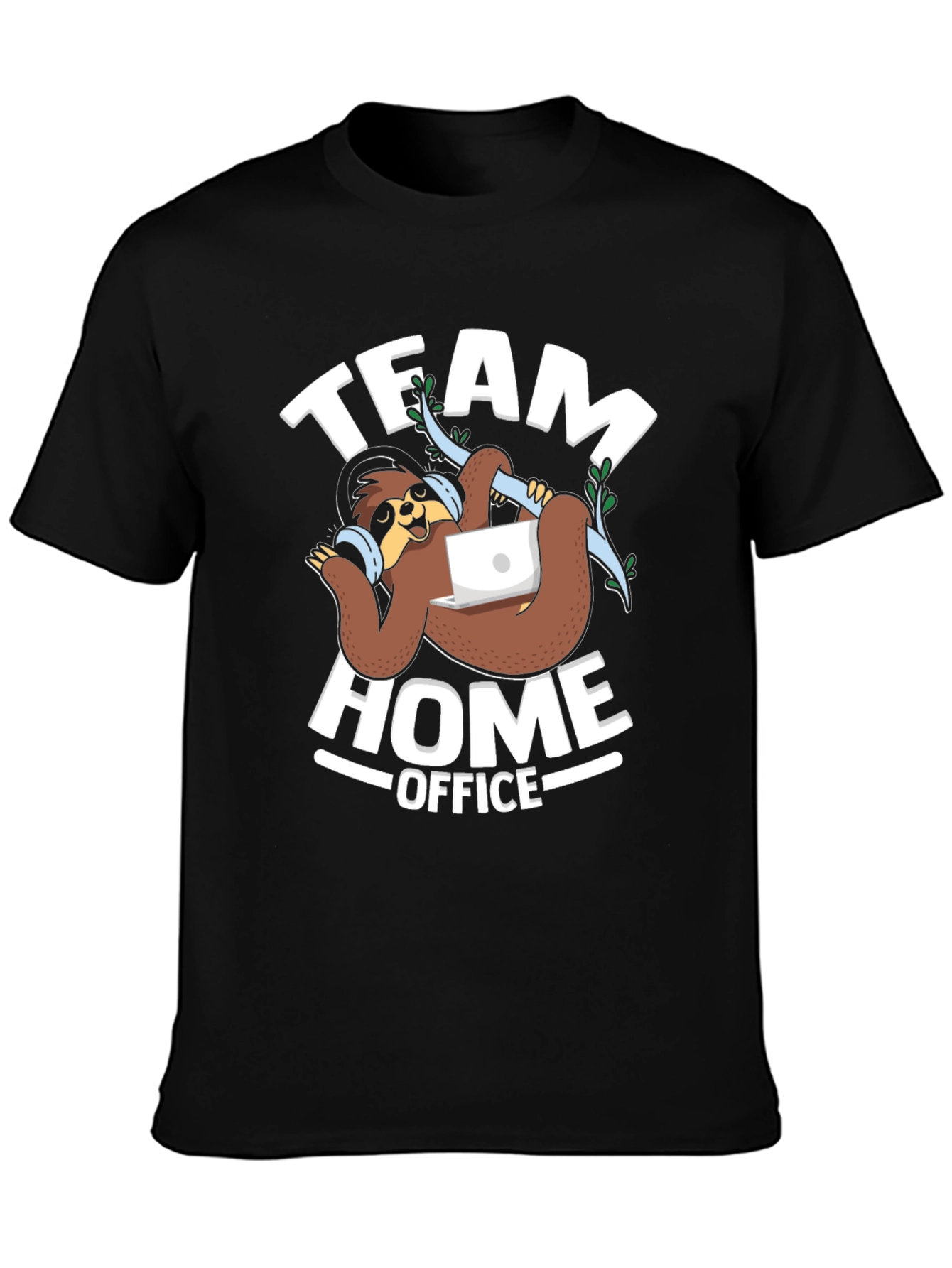 Team Home Office Sloth Graphic T-Shirt