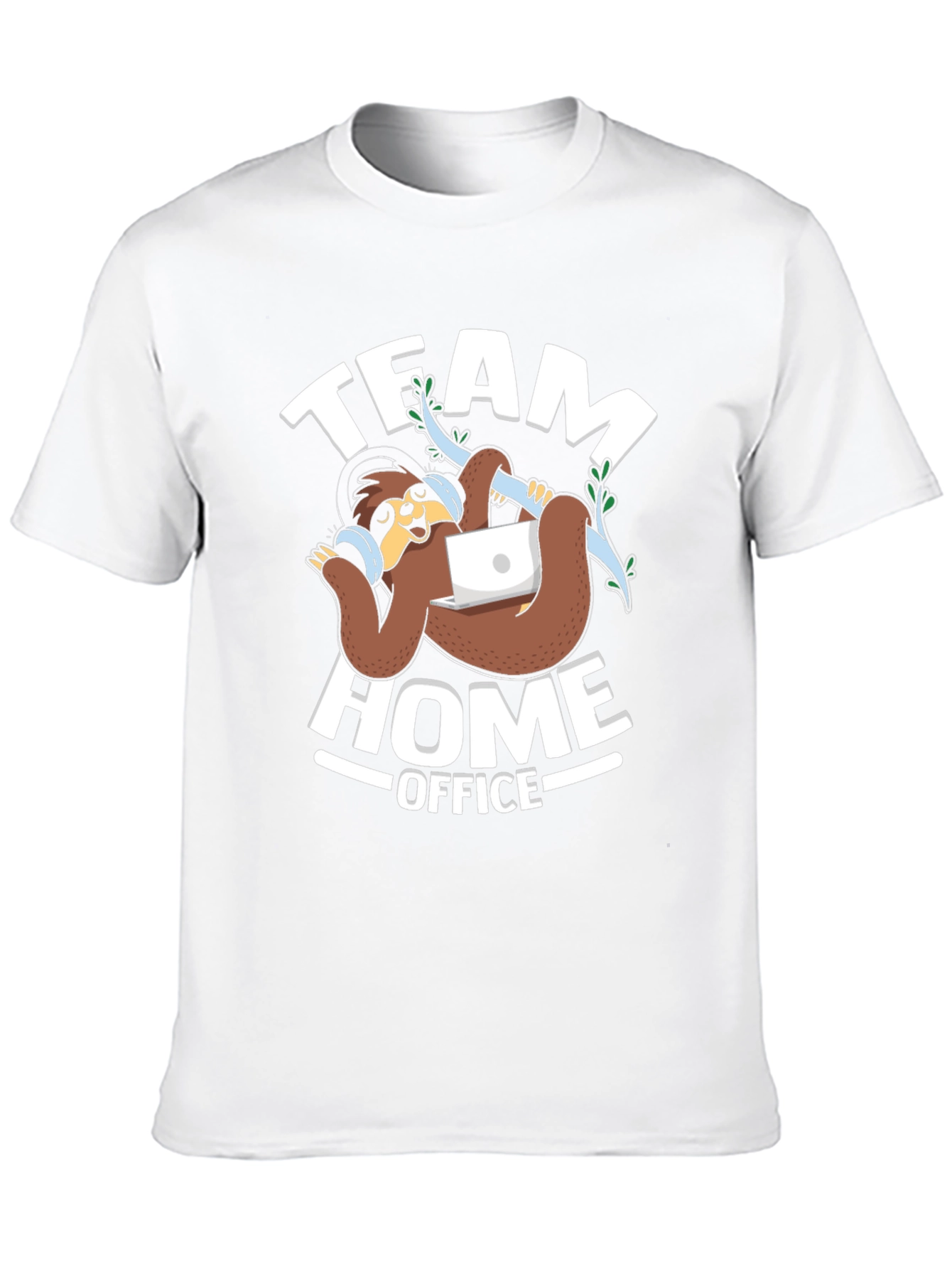 Team Home Office Sloth Graphic T-Shirt
