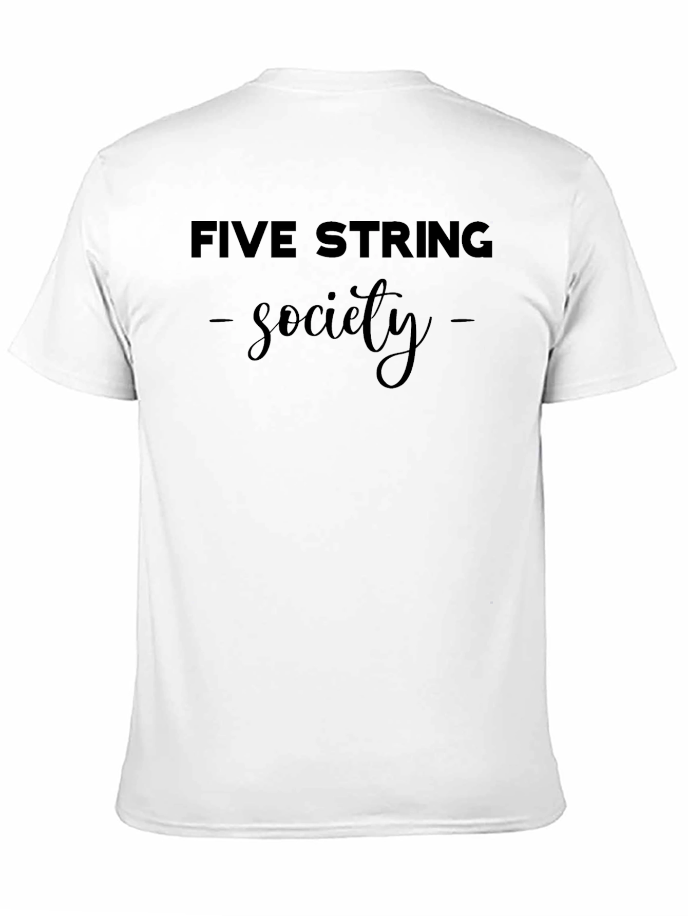 Five String Society Tee - Casual Black T-Shirt