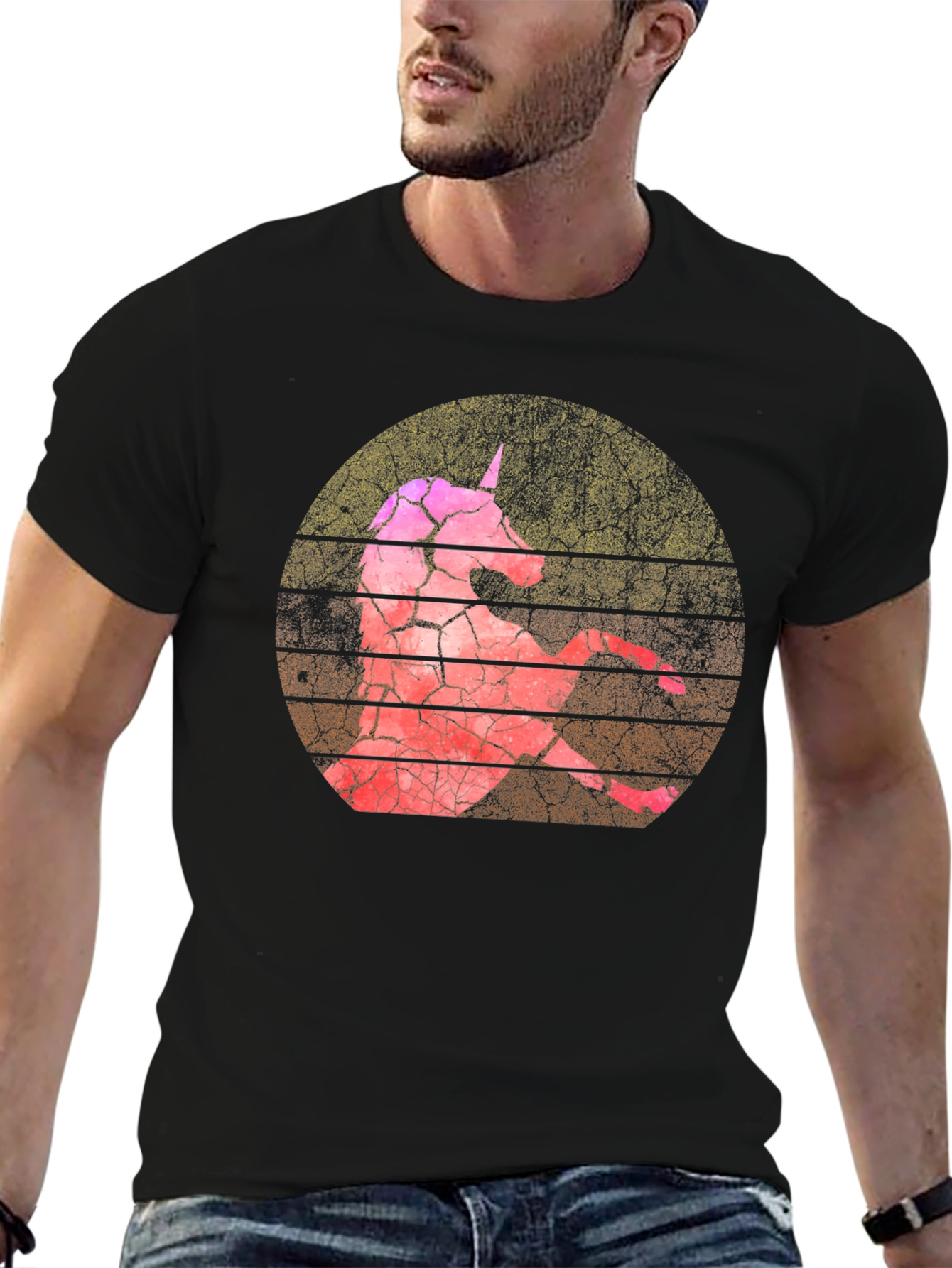 Retro Unicorn Graphic T-Shirt